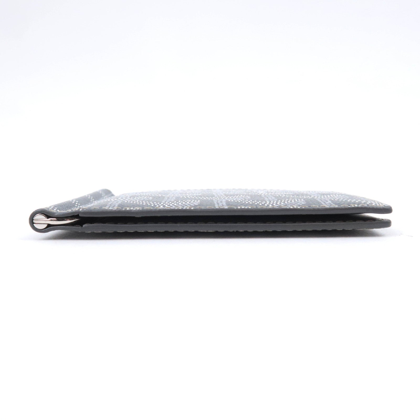 GOYARD Herringbone Saint-Thomas Money Clip Bill Wallet PVC Gray