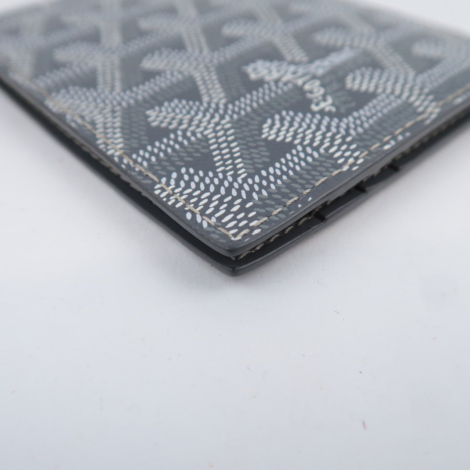 GOYARD Herringbone Saint-Thomas Money Clip Bill Wallet PVC Gray