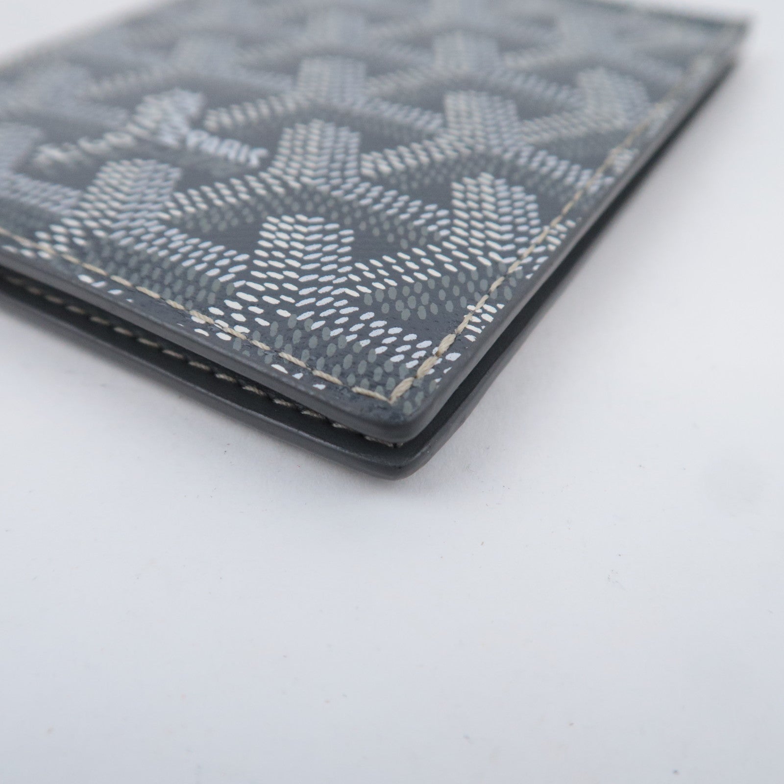 GOYARD Herringbone Saint-Thomas Money Clip Bill Wallet PVC Gray