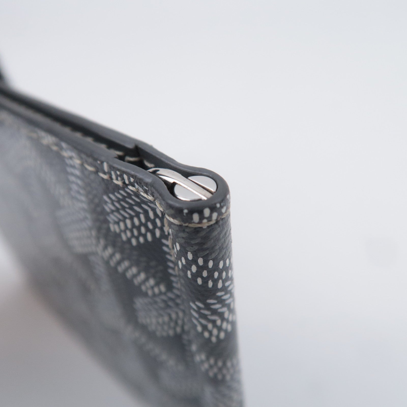 GOYARD Herringbone Saint-Thomas Money Clip Bill Wallet PVC Gray