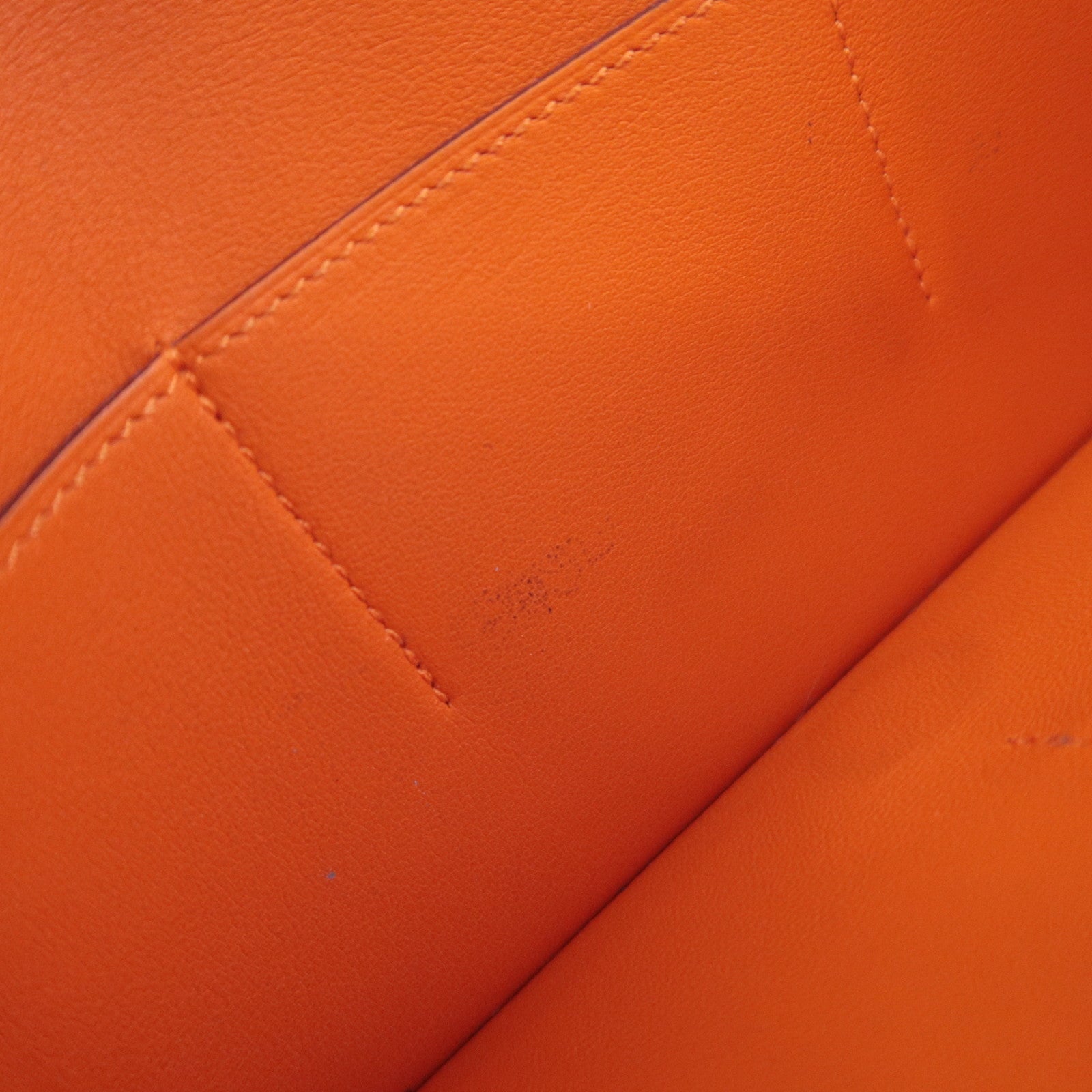 HERMES Dogon GM Wallet X Stamp (2016) Veau Swift Orange