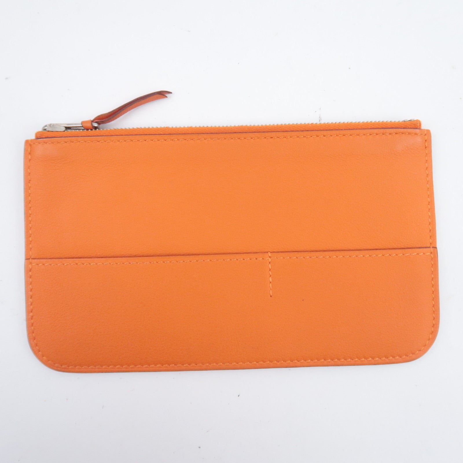 HERMES Dogon GM Wallet X Stamp (2016) Veau Swift Orange