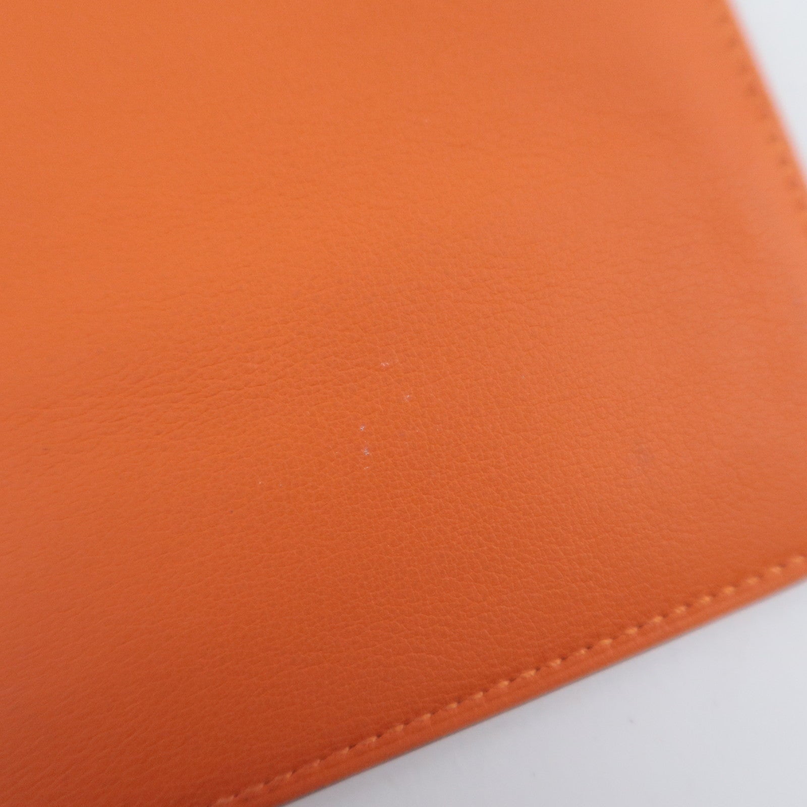 HERMES Dogon GM Wallet X Stamp (2016) Veau Swift Orange