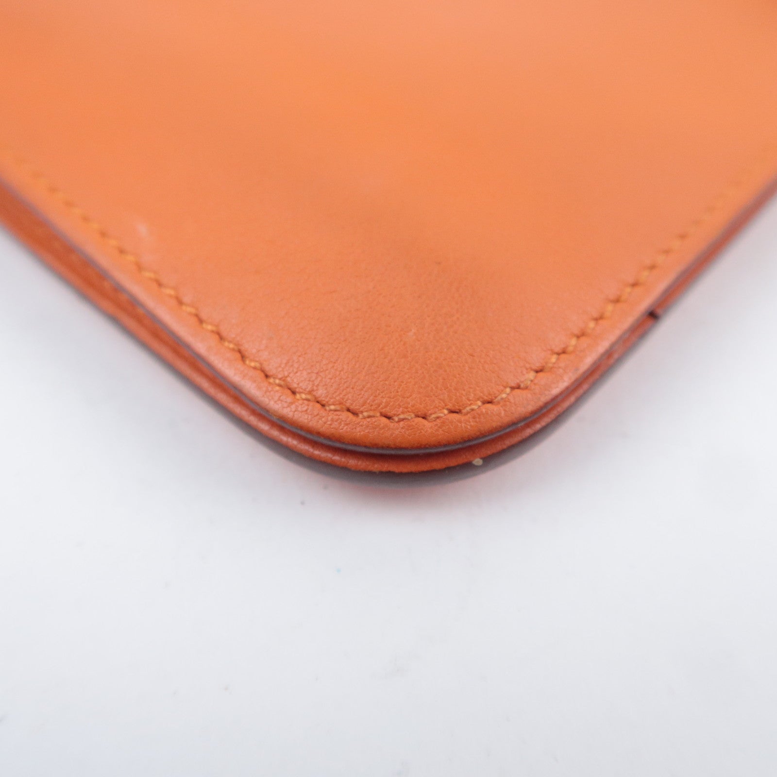 HERMES Dogon GM Wallet X Stamp (2016) Veau Swift Orange