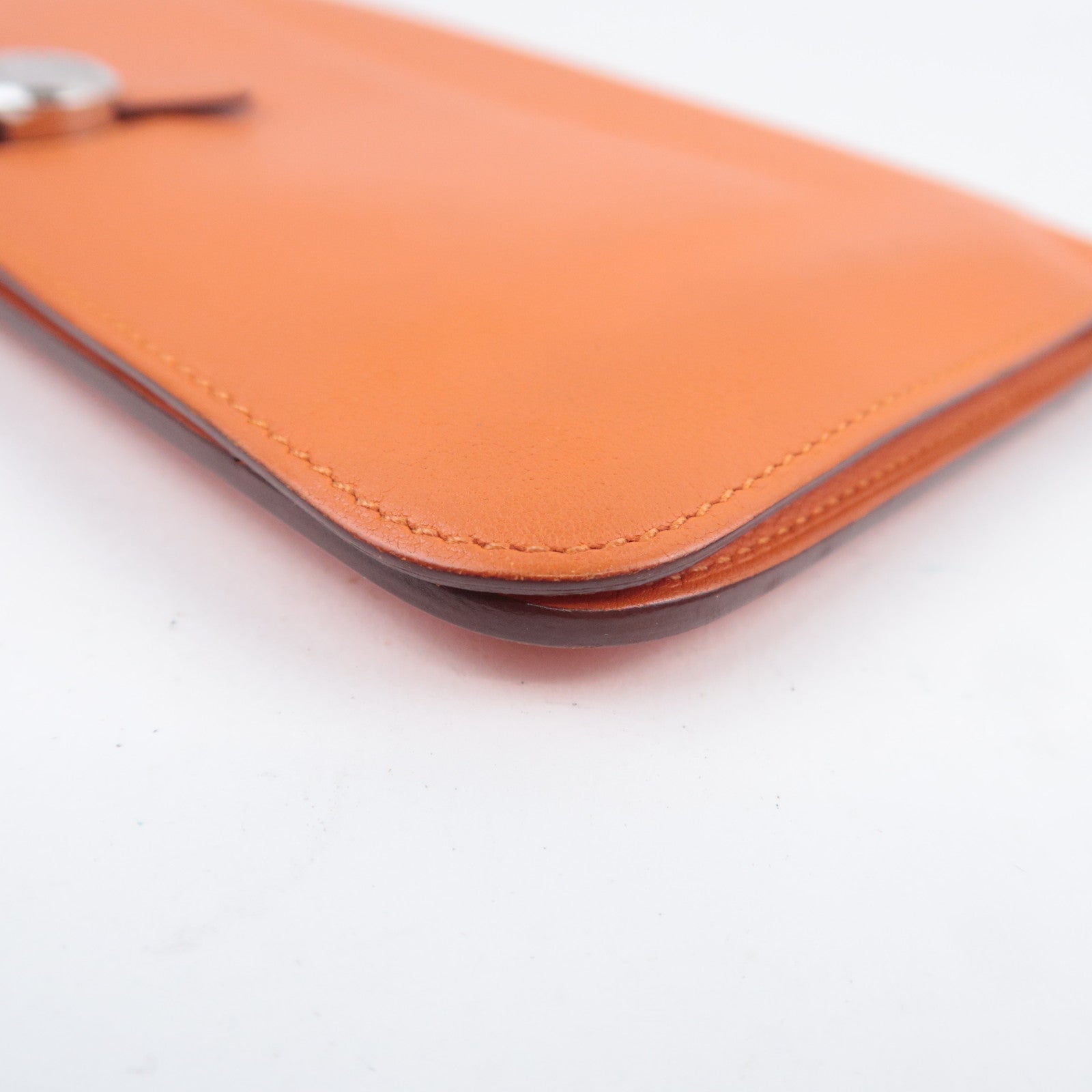 HERMES Dogon GM Wallet X Stamp (2016) Veau Swift Orange