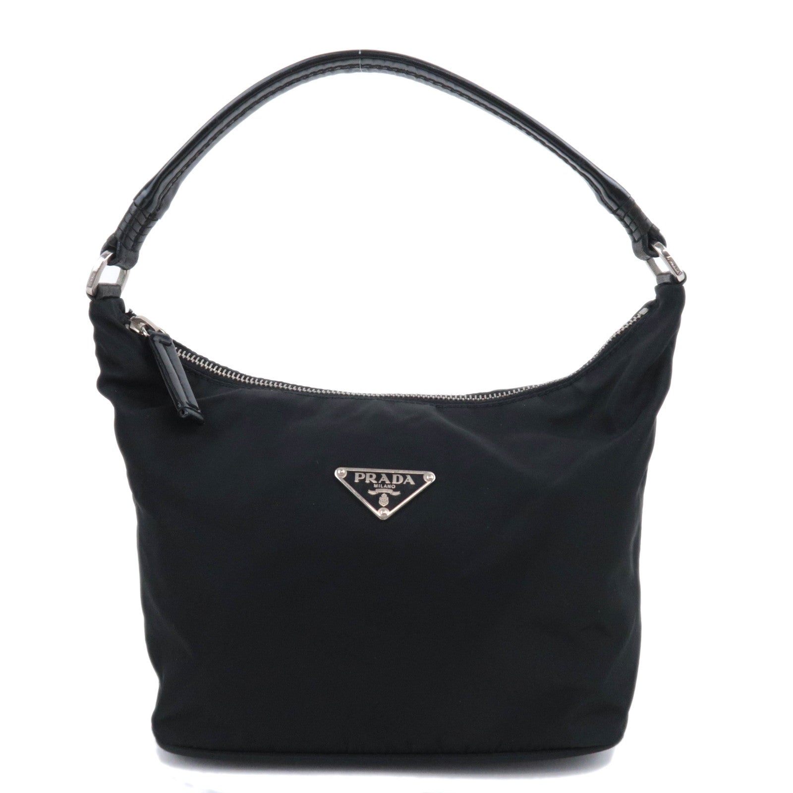 PRADA Logo Nylon Shoulder Bag Black BR157791913