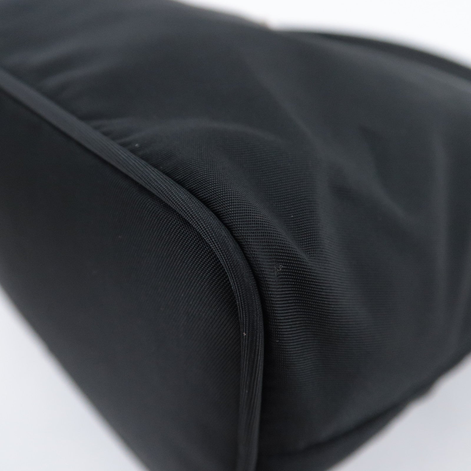 PRADA Logo Nylon Shoulder Bag Black BR1577