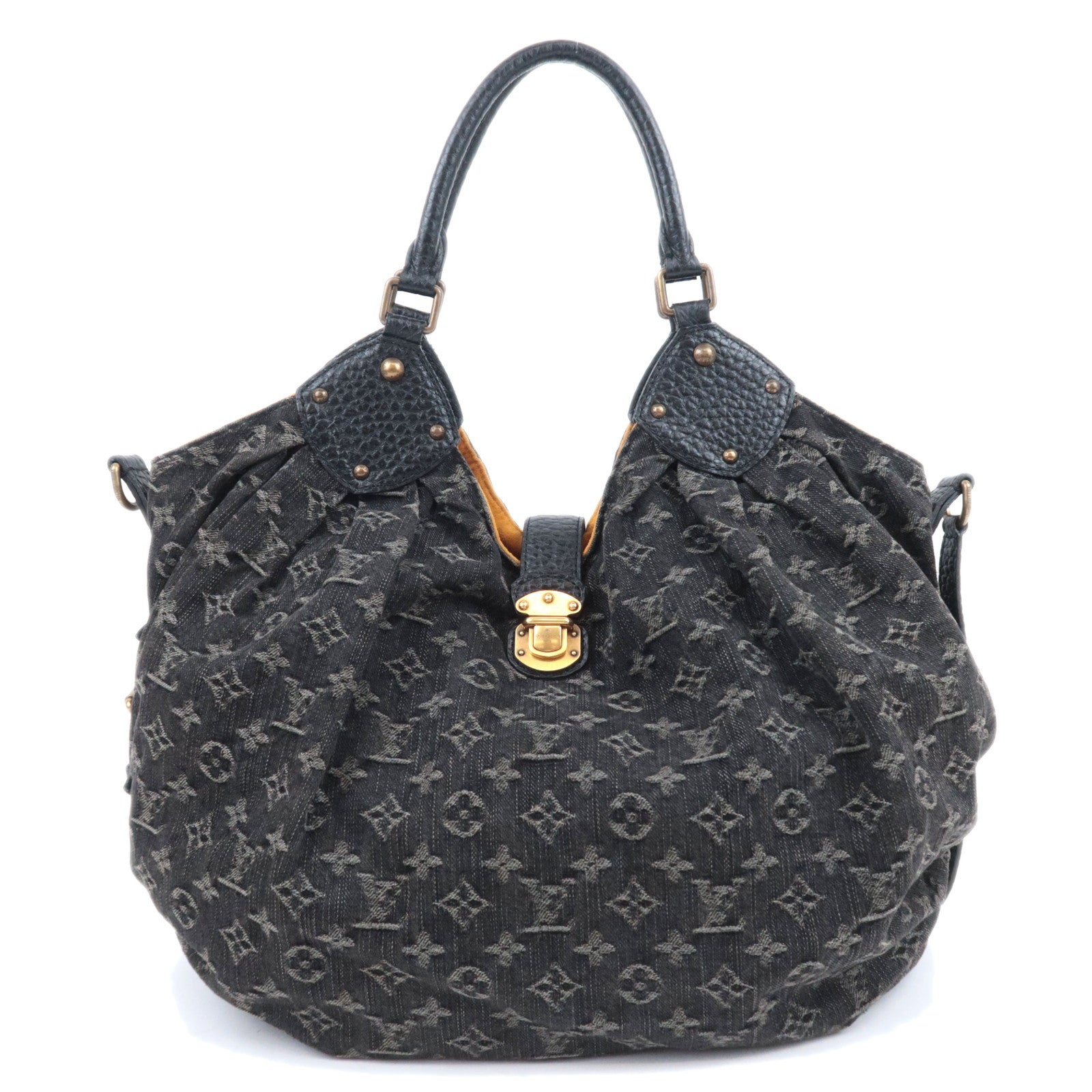 Louis Vuitton Monogram Denim XL Shoulder Bag Noir M95510 91916