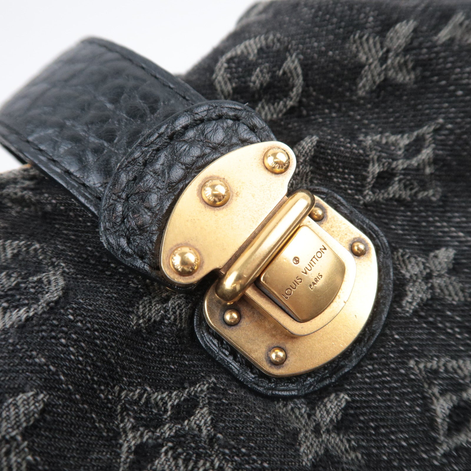 Louis Vuitton Monogram Denim XL Shoulder Bag Noir M95510