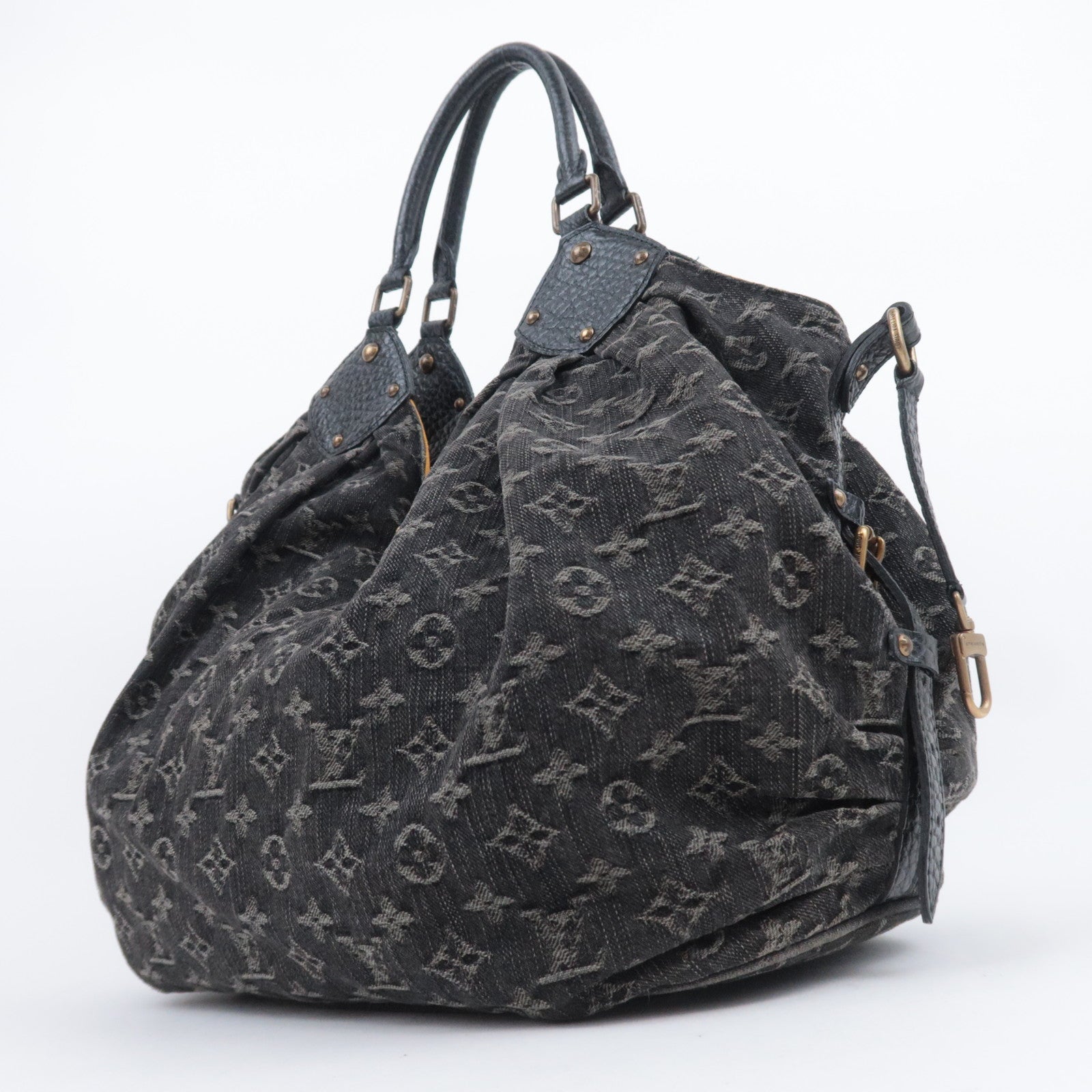 Louis Vuitton Monogram Denim XL Shoulder Bag Noir M95510
