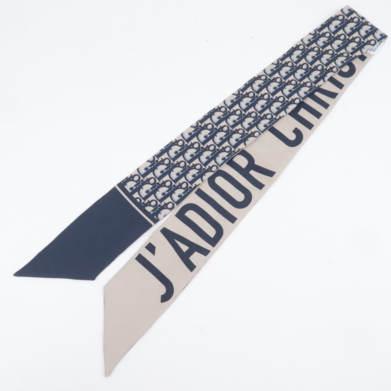 Dior Mitzah Trotter Scarf 100% Silk Navy