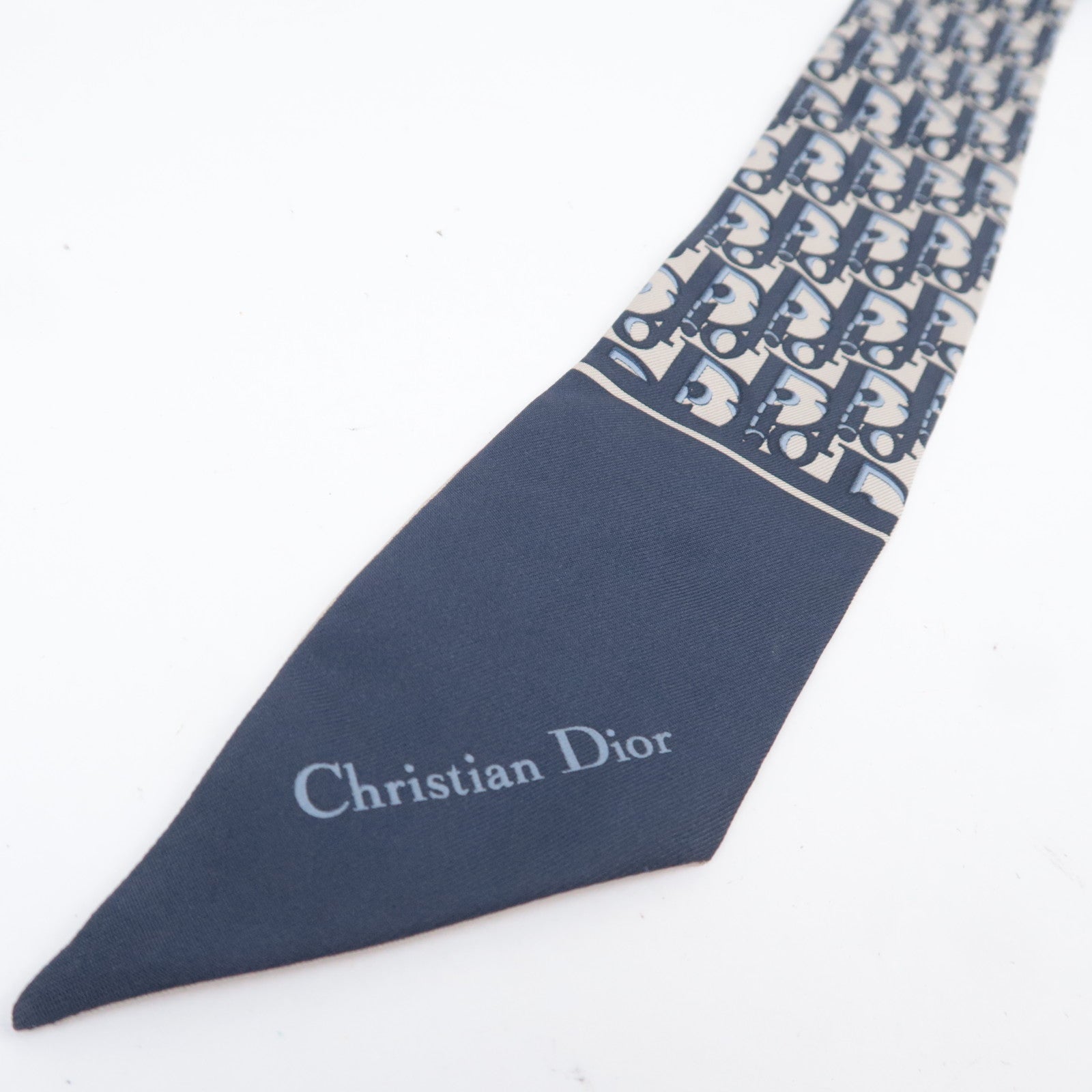 Dior Mitzah Trotter Scarf 100% Silk Navy