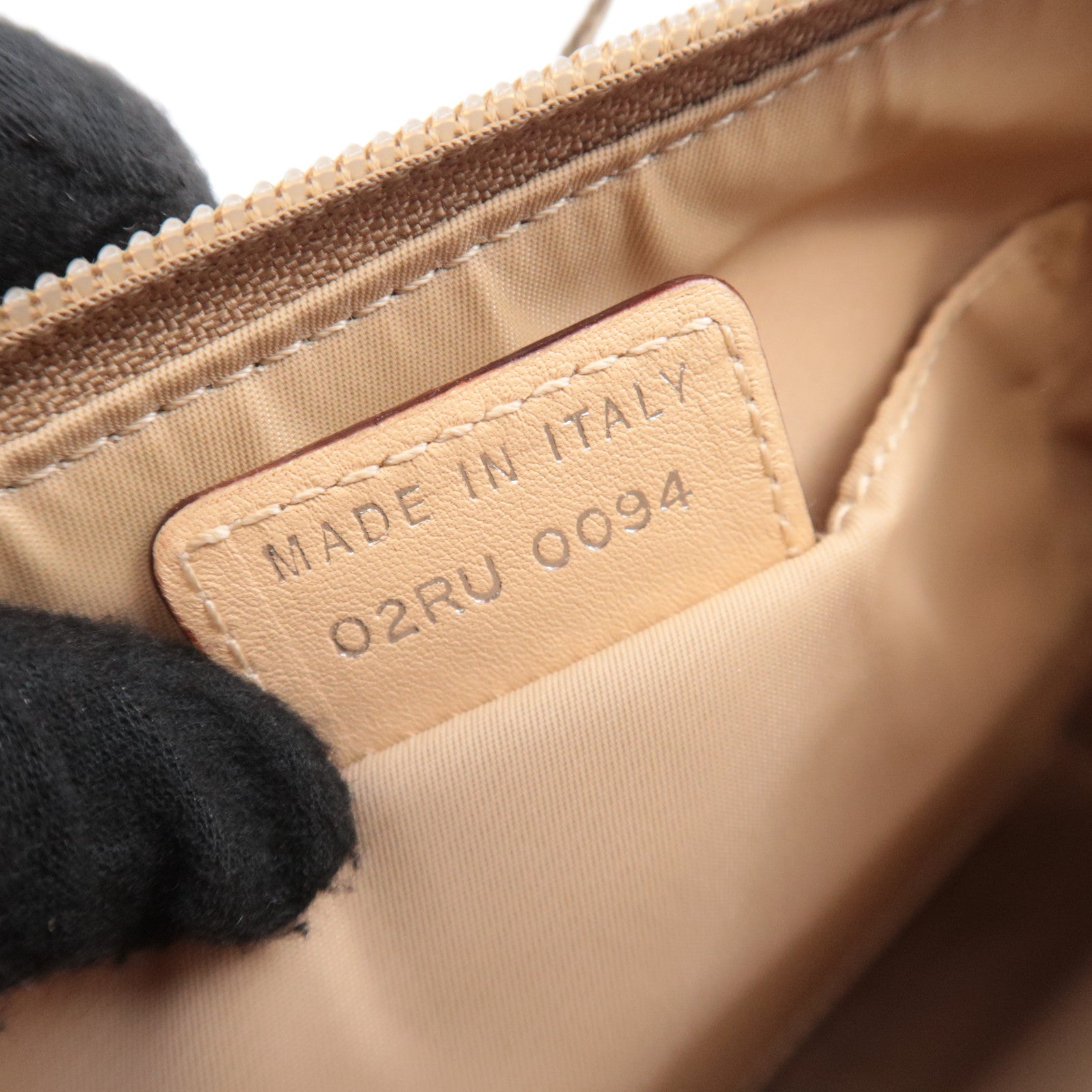 Christian Dior Trotter Canvas Shoulder Bag Beige