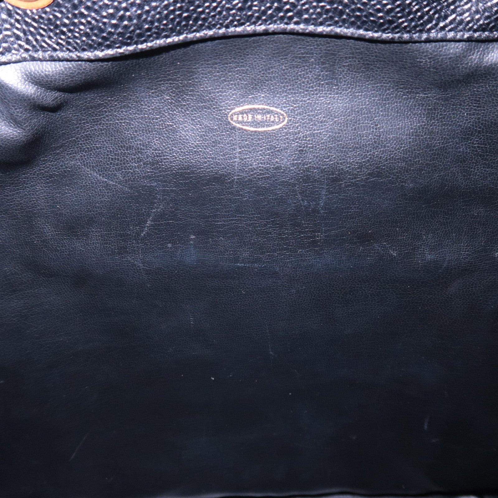 CHANEL Vintage Caviarskin Drawstring Shoulder Bag Black