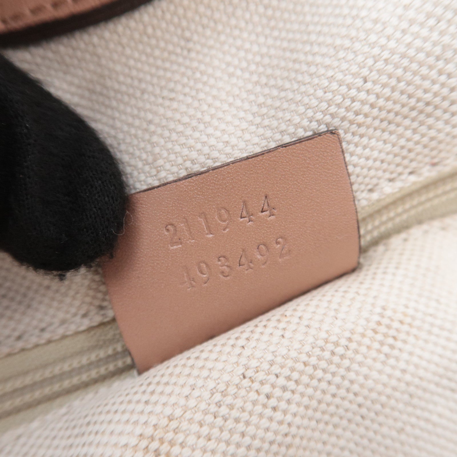 GUCCI Diamante Sukey Canvas Tote Bag Beige Pink 211944