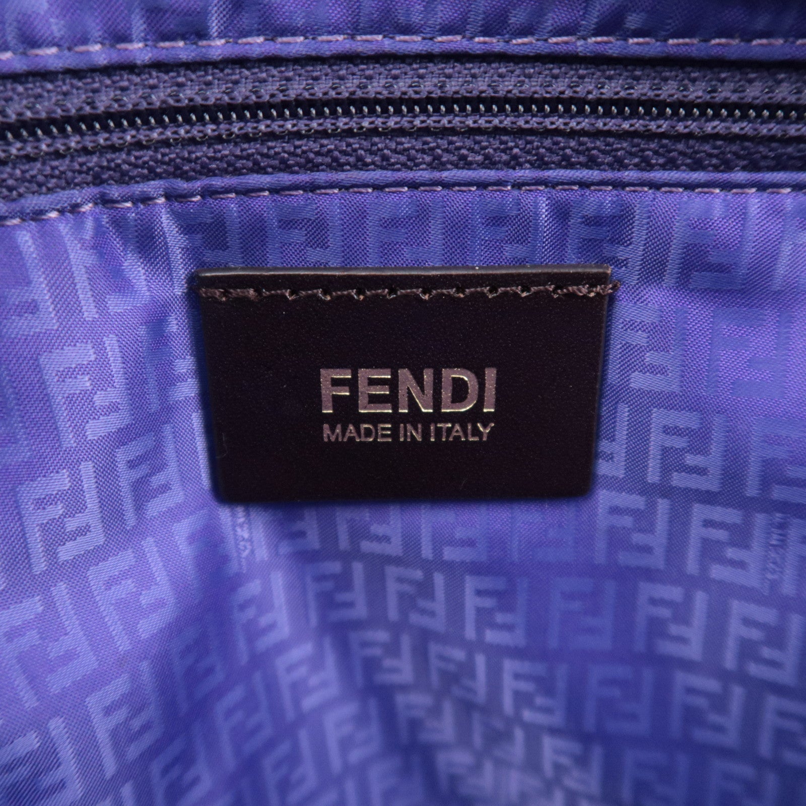 FENDI Zucca Tote Bag PVC Brown Purple 8BH185