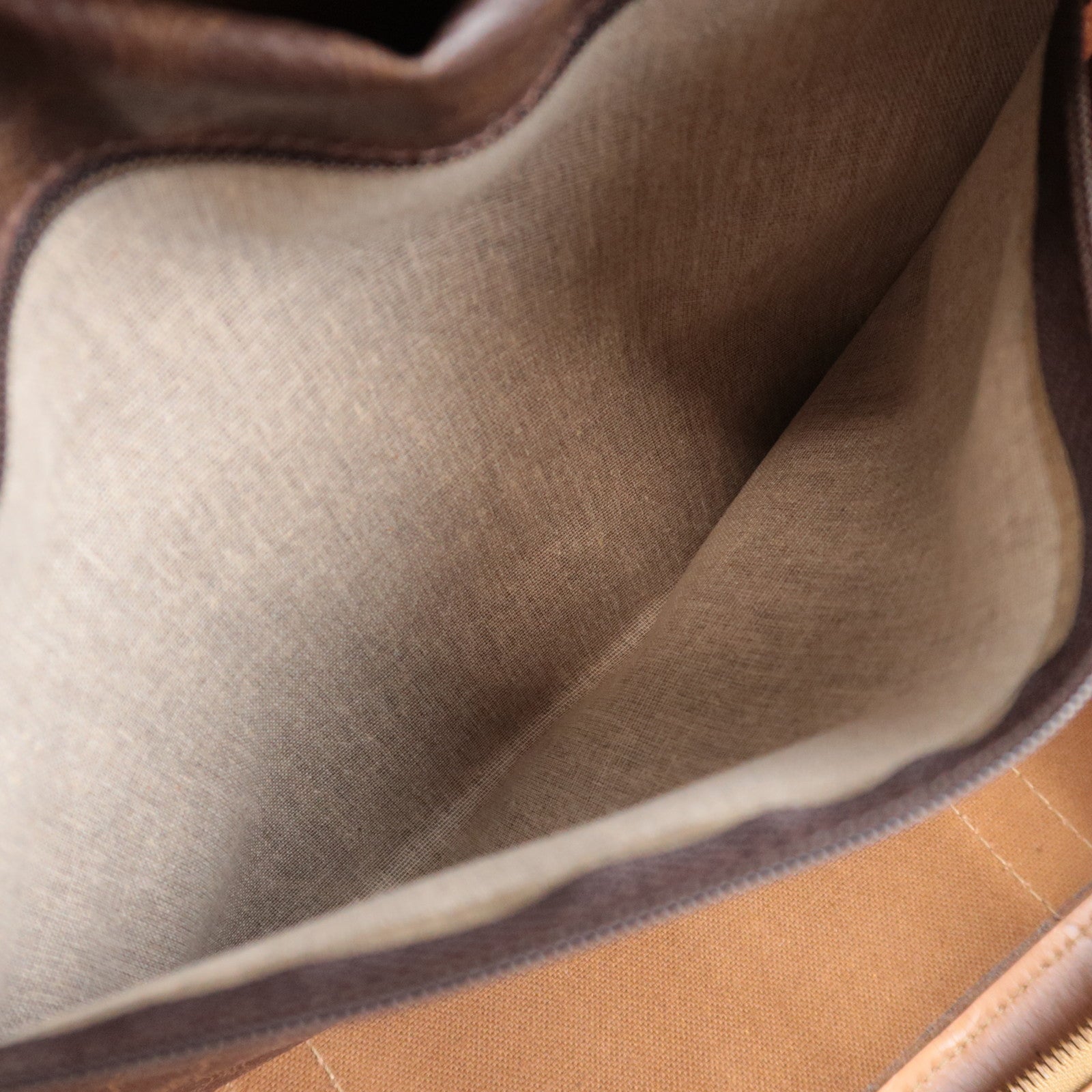 CELINE Macadam Boston Bag PVC Leather Brown