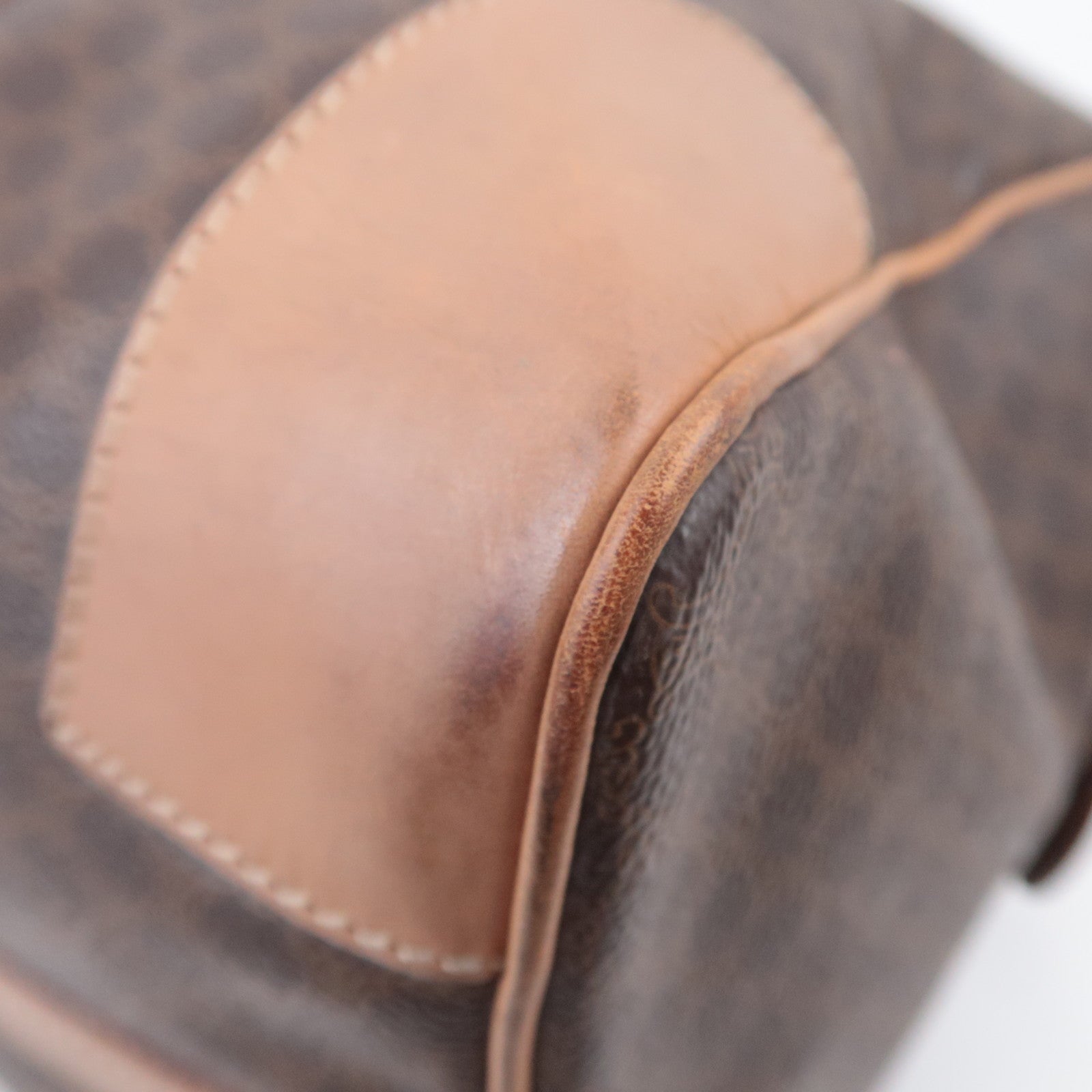 CELINE Macadam Boston Bag PVC Leather Brown