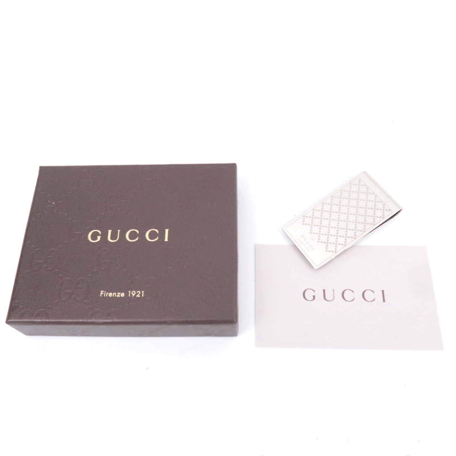 GUCCI Diamante Money Clip Bill Holder