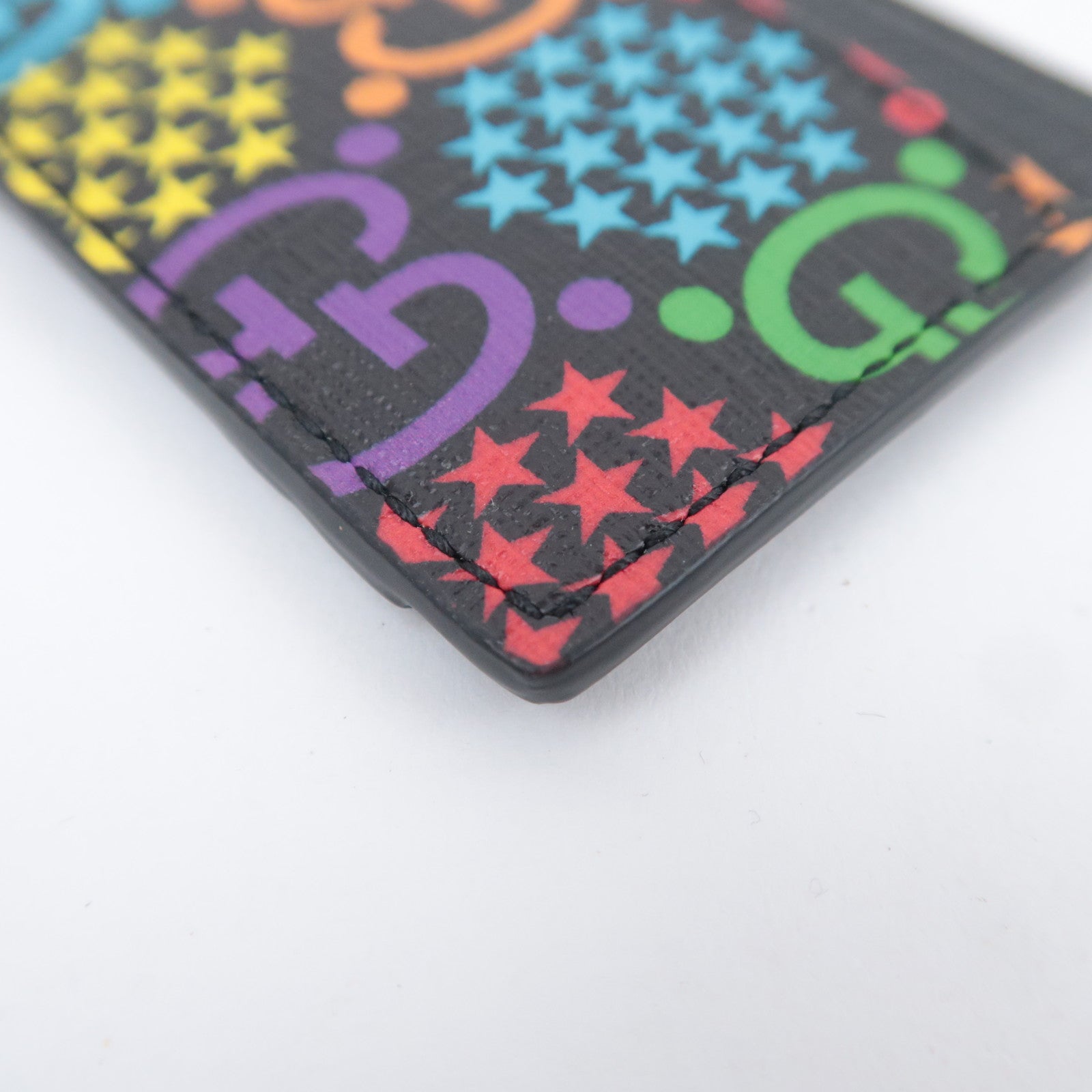 GUCCI GG Psychedelic Star Card Case Rainbow Color 601098