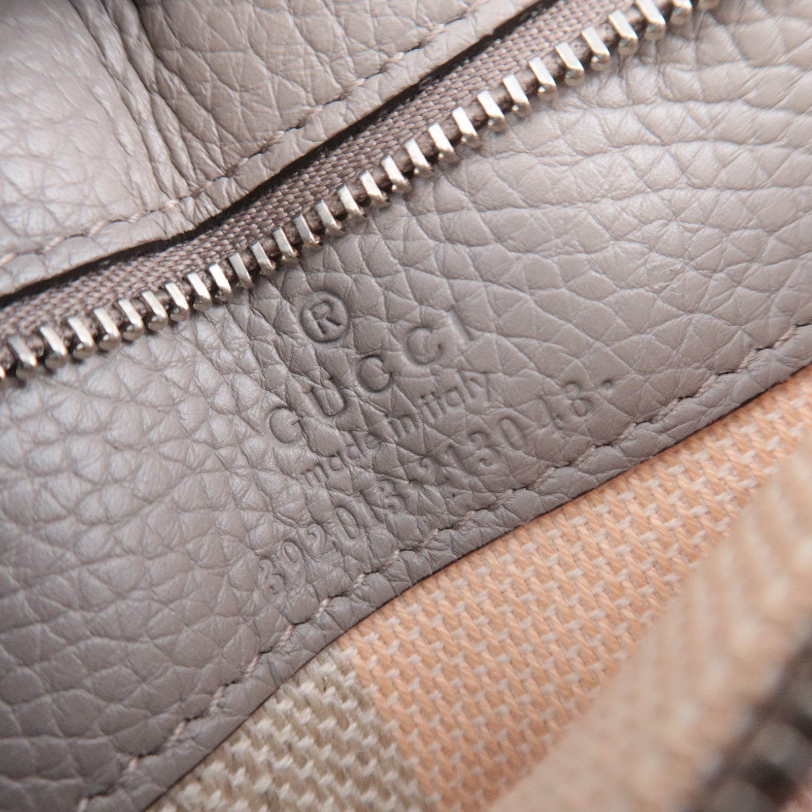 GUCCI Bamboo Daily Leather 2Way Top Handle Bag Gray 392013