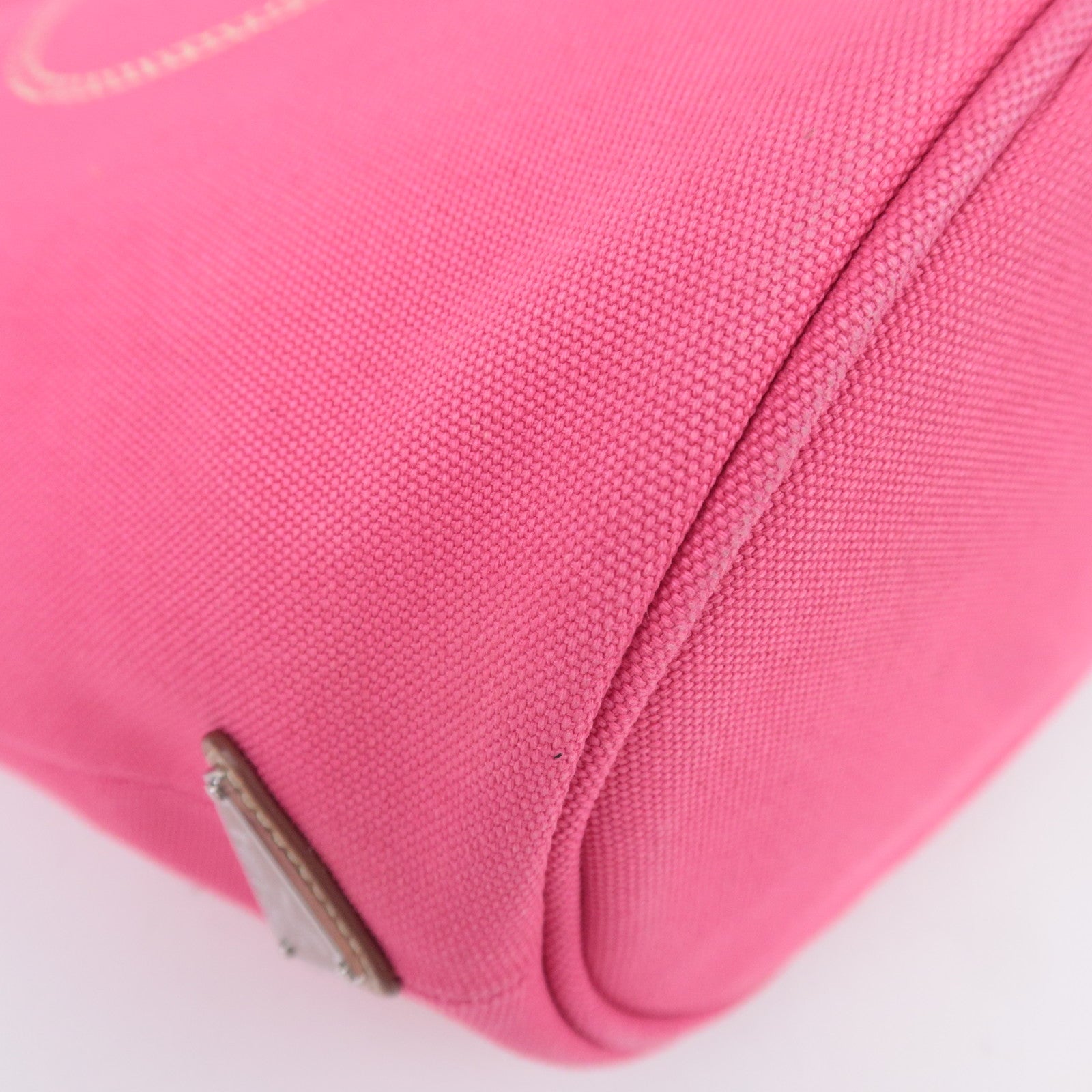 PRADA Canapa 2Way Canvas Tote Bag Pink 1BG186