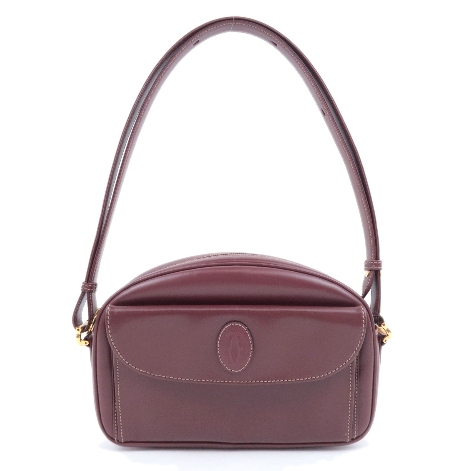 Cartier Must de Cartier Leather Shoulder Bag Bordeaux92050