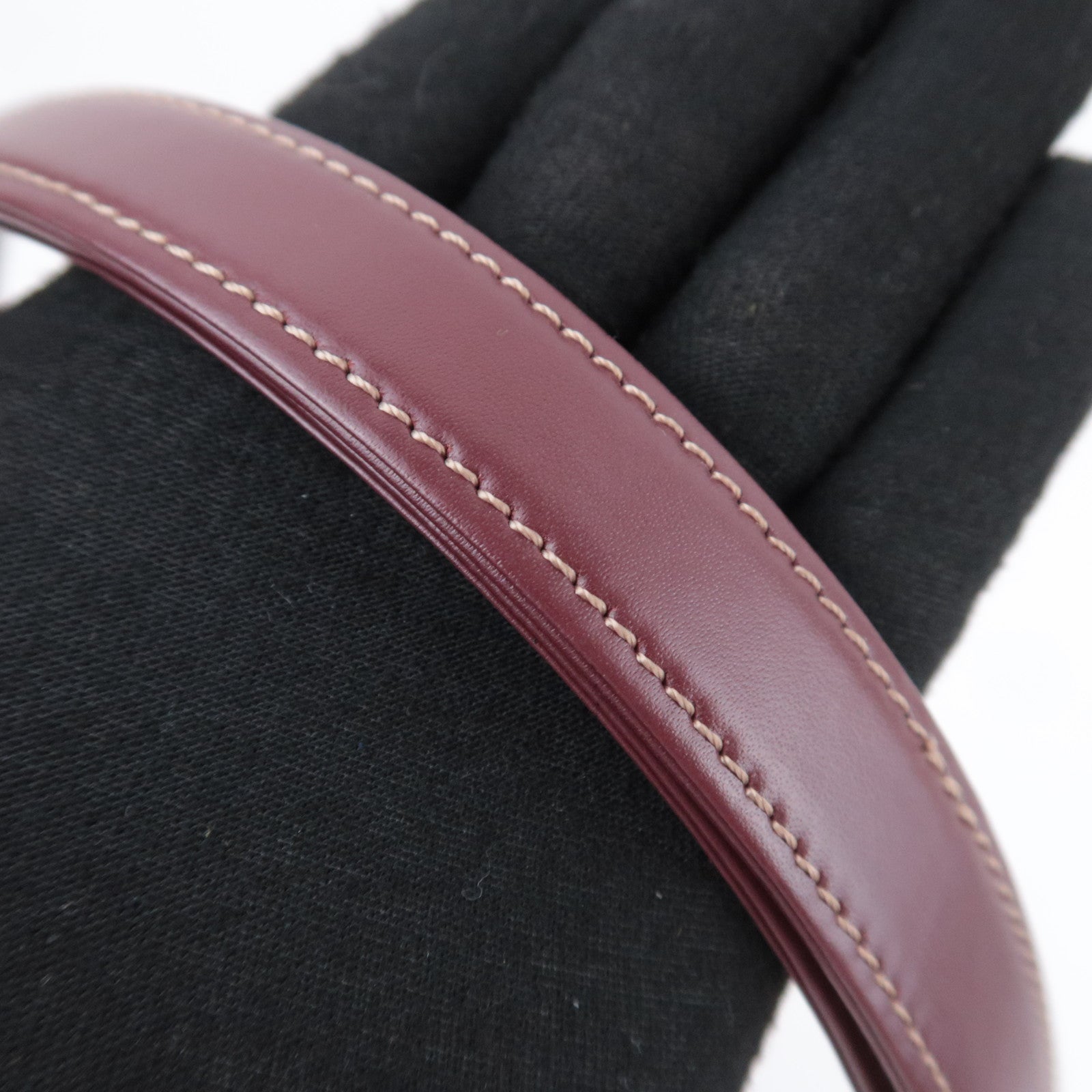 Cartier Must de Cartier Leather Shoulder Bag Bordeaux