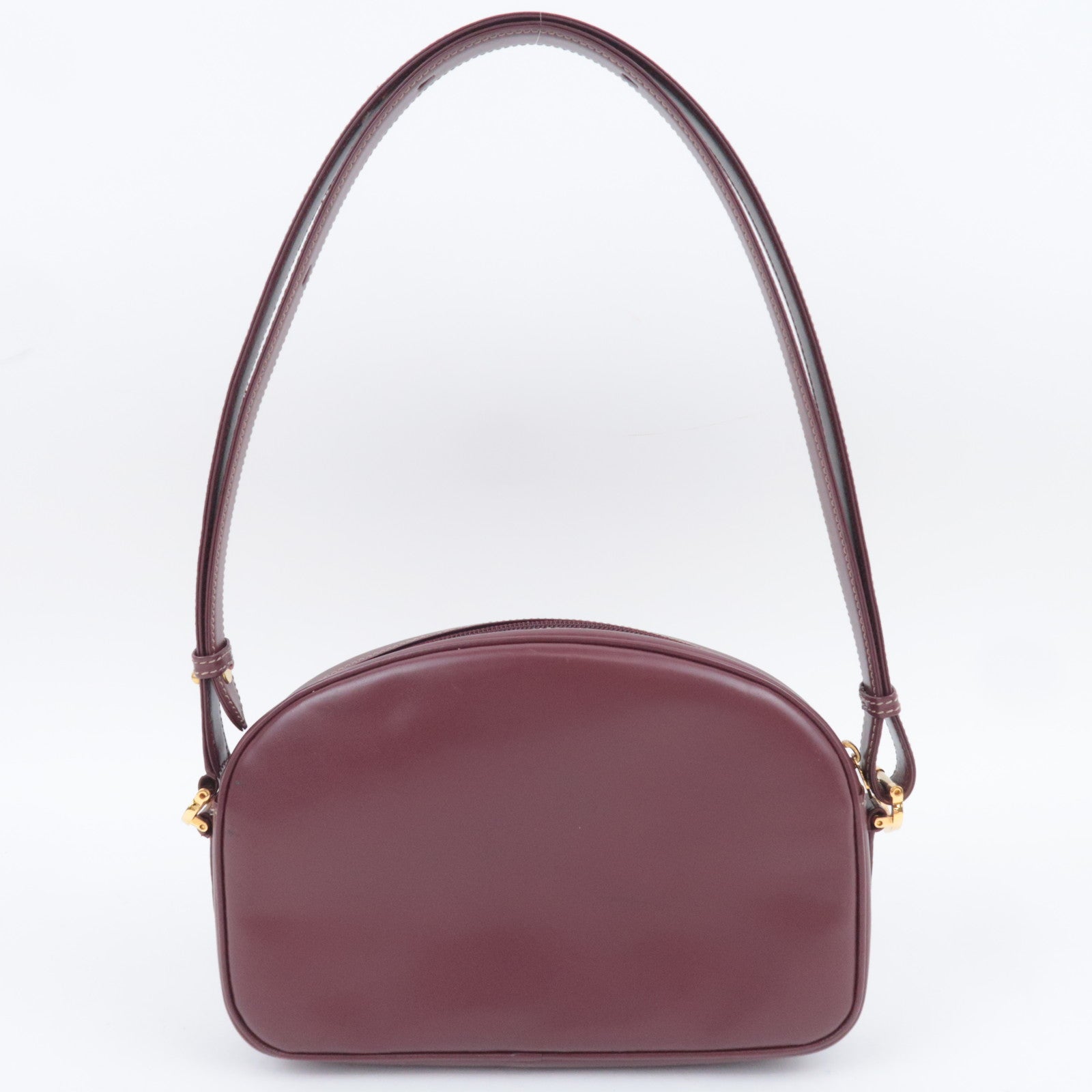 Cartier Must de Cartier Leather Shoulder Bag Bordeaux