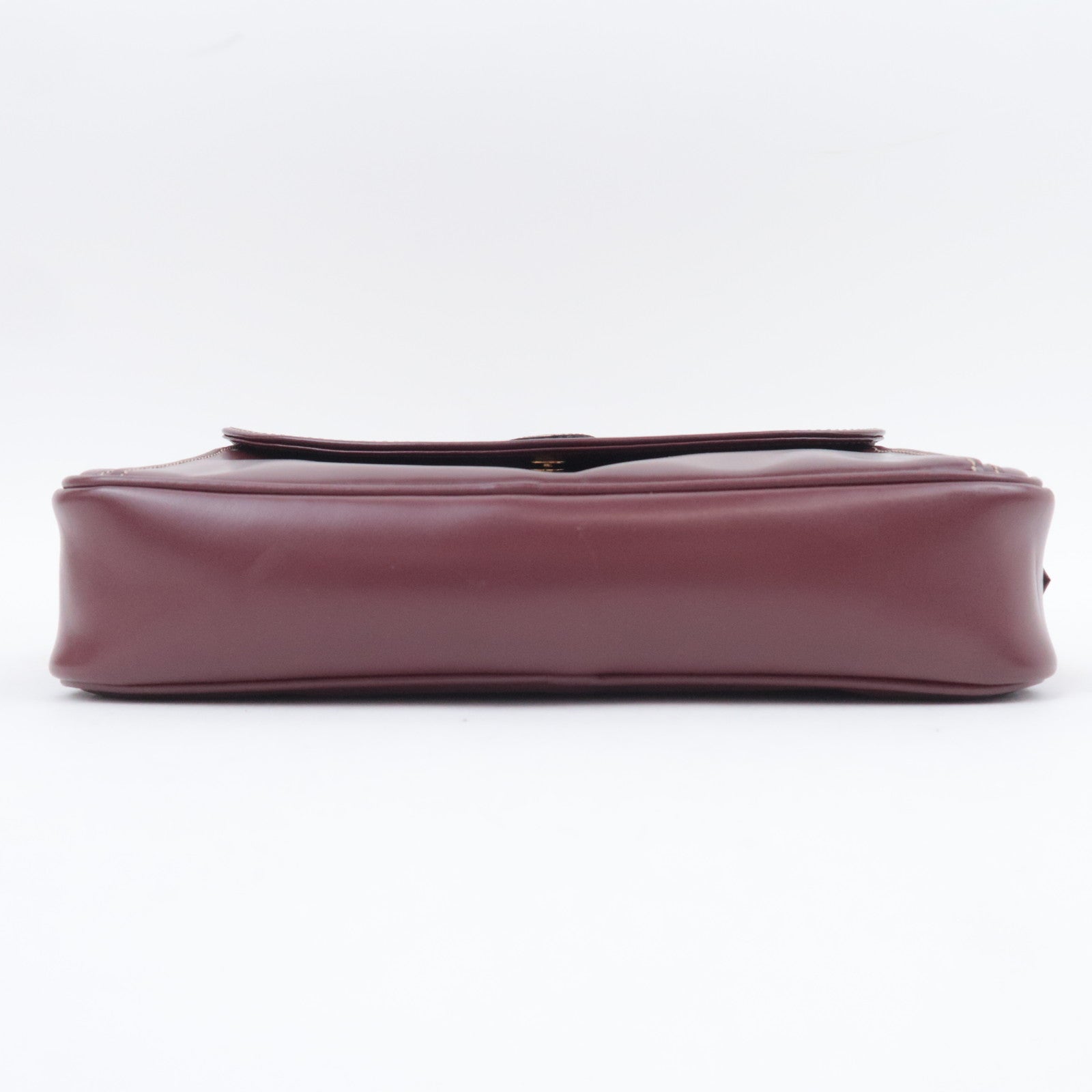 Cartier Must de Cartier Leather Shoulder Bag Bordeaux
