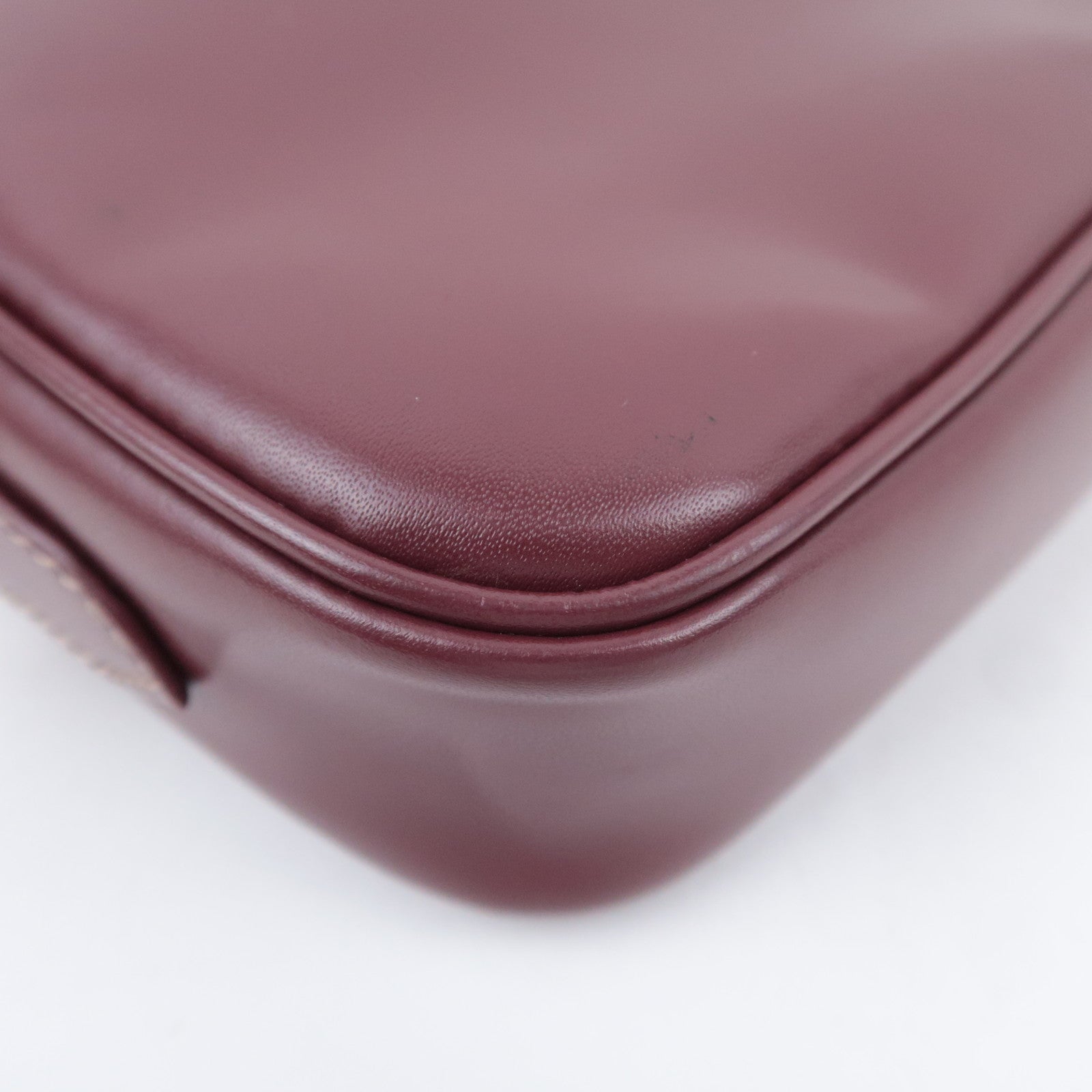 Cartier Must de Cartier Leather Shoulder Bag Bordeaux