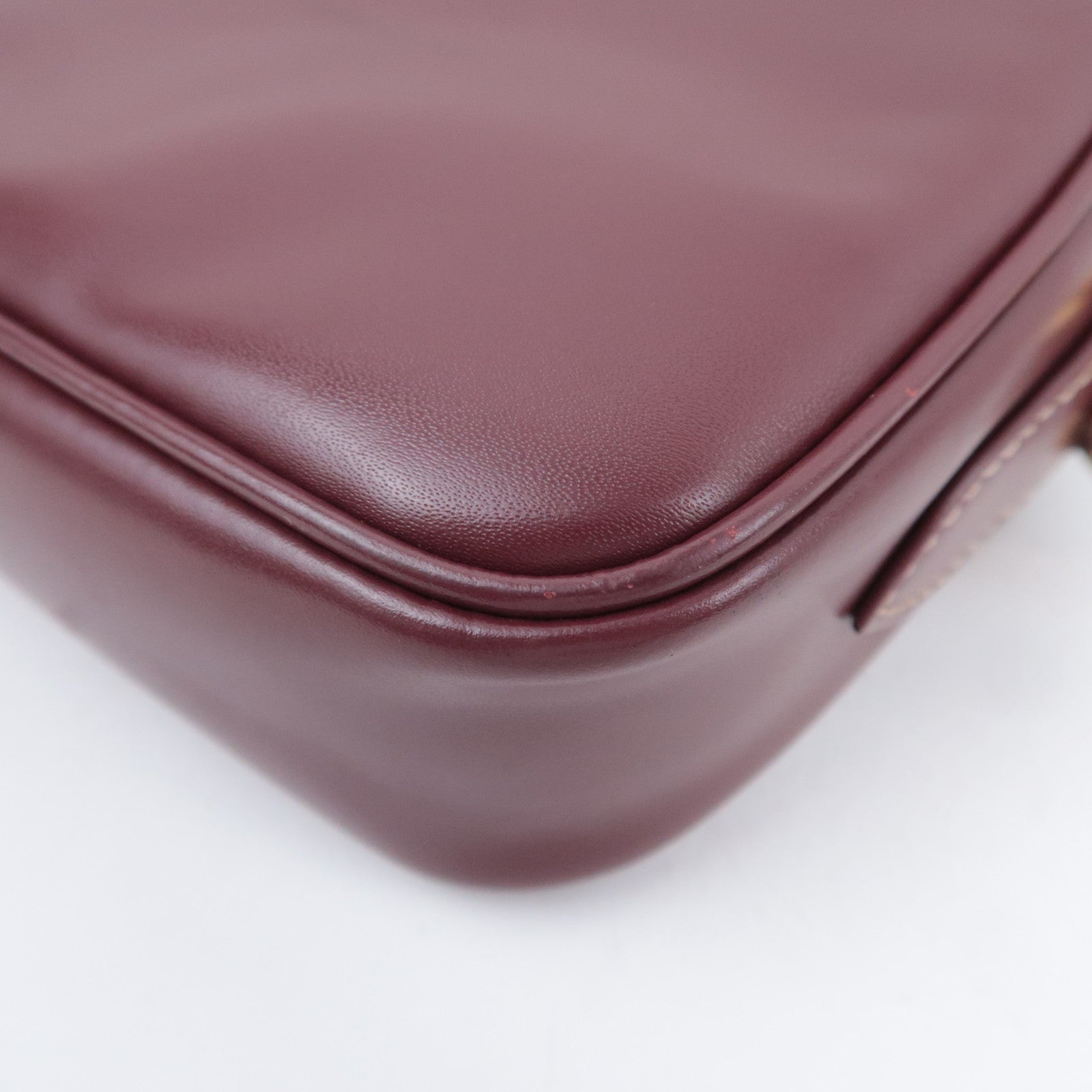 Cartier Must de Cartier Leather Shoulder Bag Bordeaux