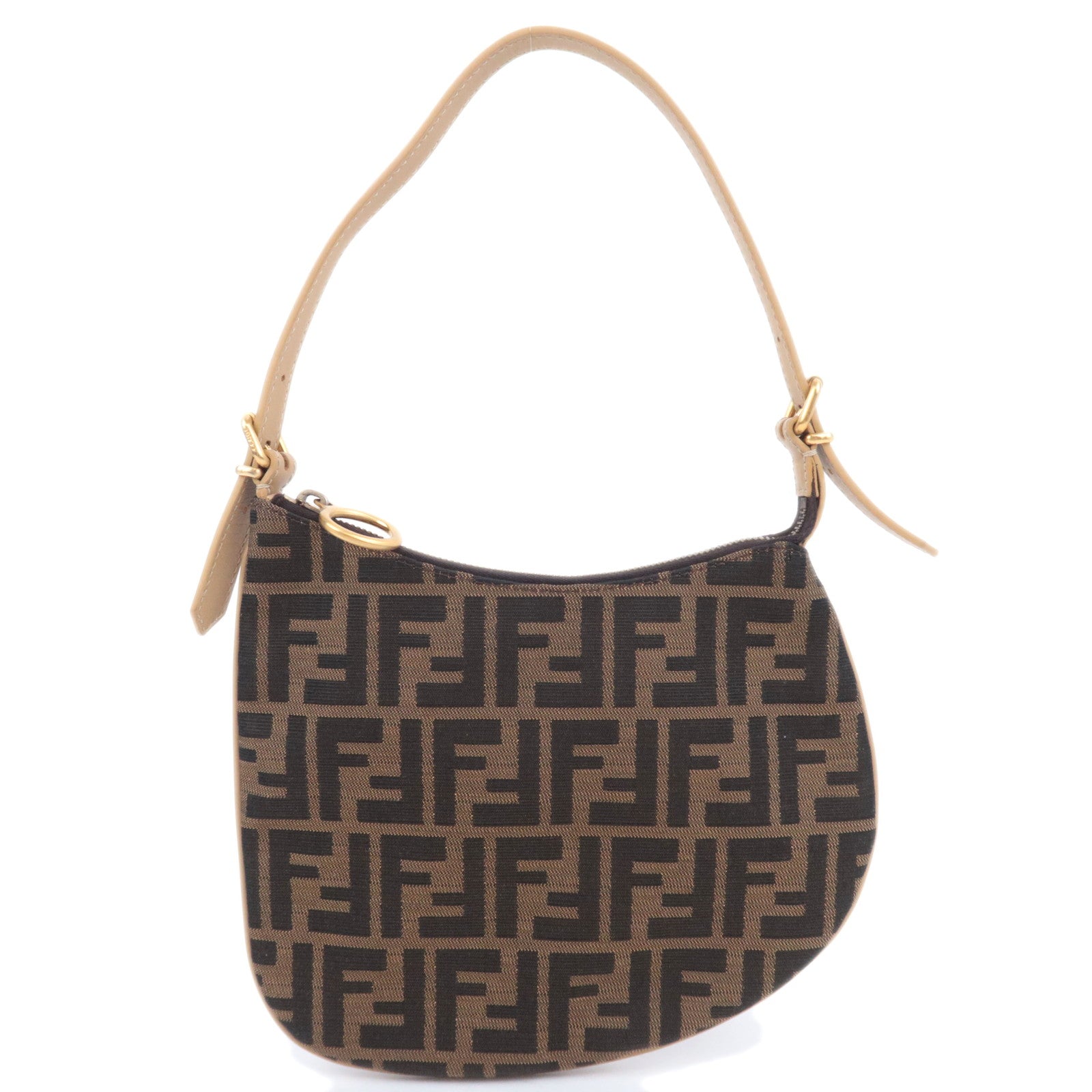 FENDI Zucca Small Oyster Shoulder Bag Crescent 8BR24892053