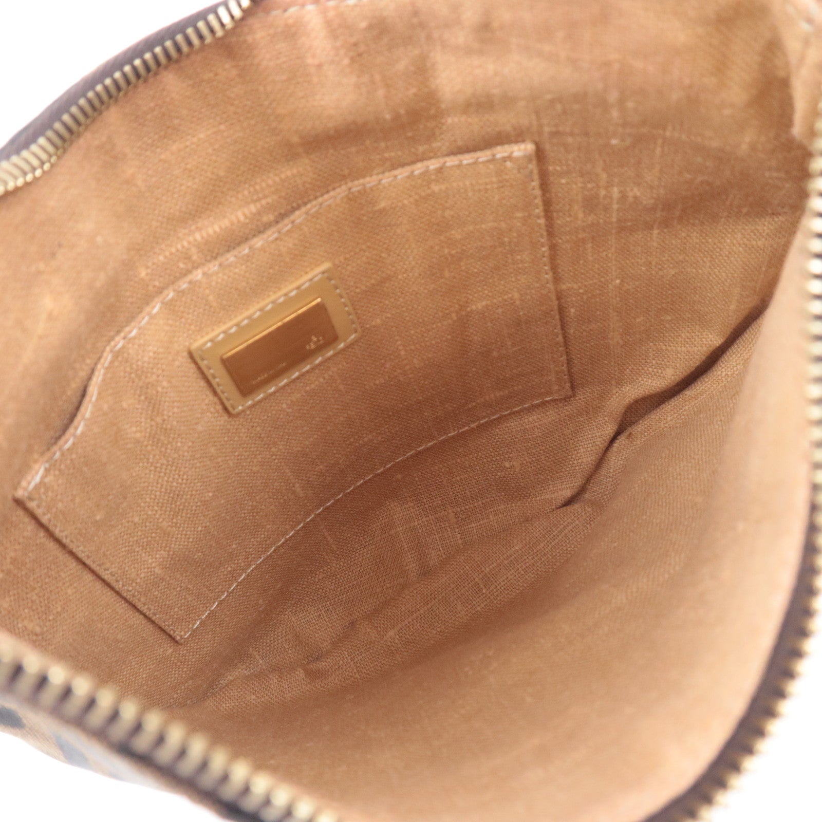 FENDI Zucca Small Oyster Shoulder Bag Crescent 8BR248