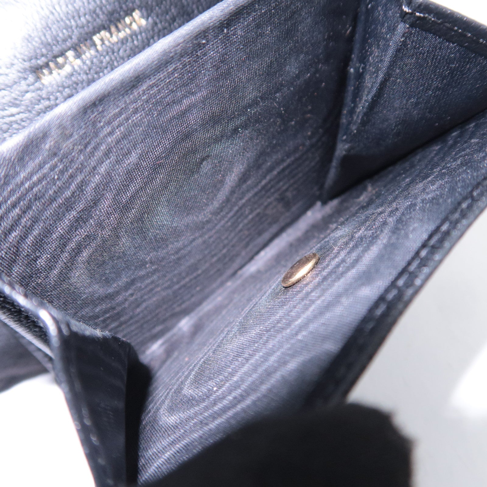 CHANEL Black Leather CC Logo Small Wallet