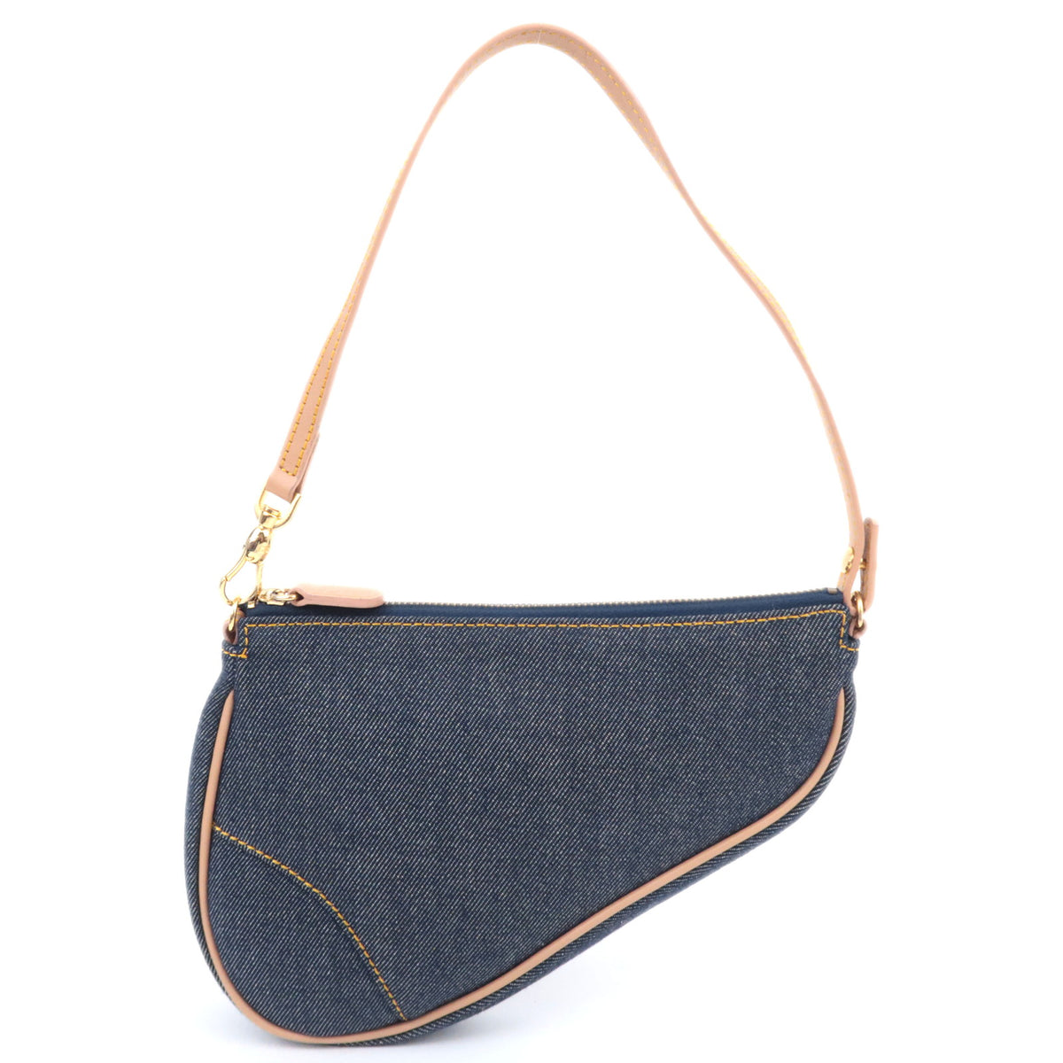 Christian Dior Denim Saddle Bag Navy92080