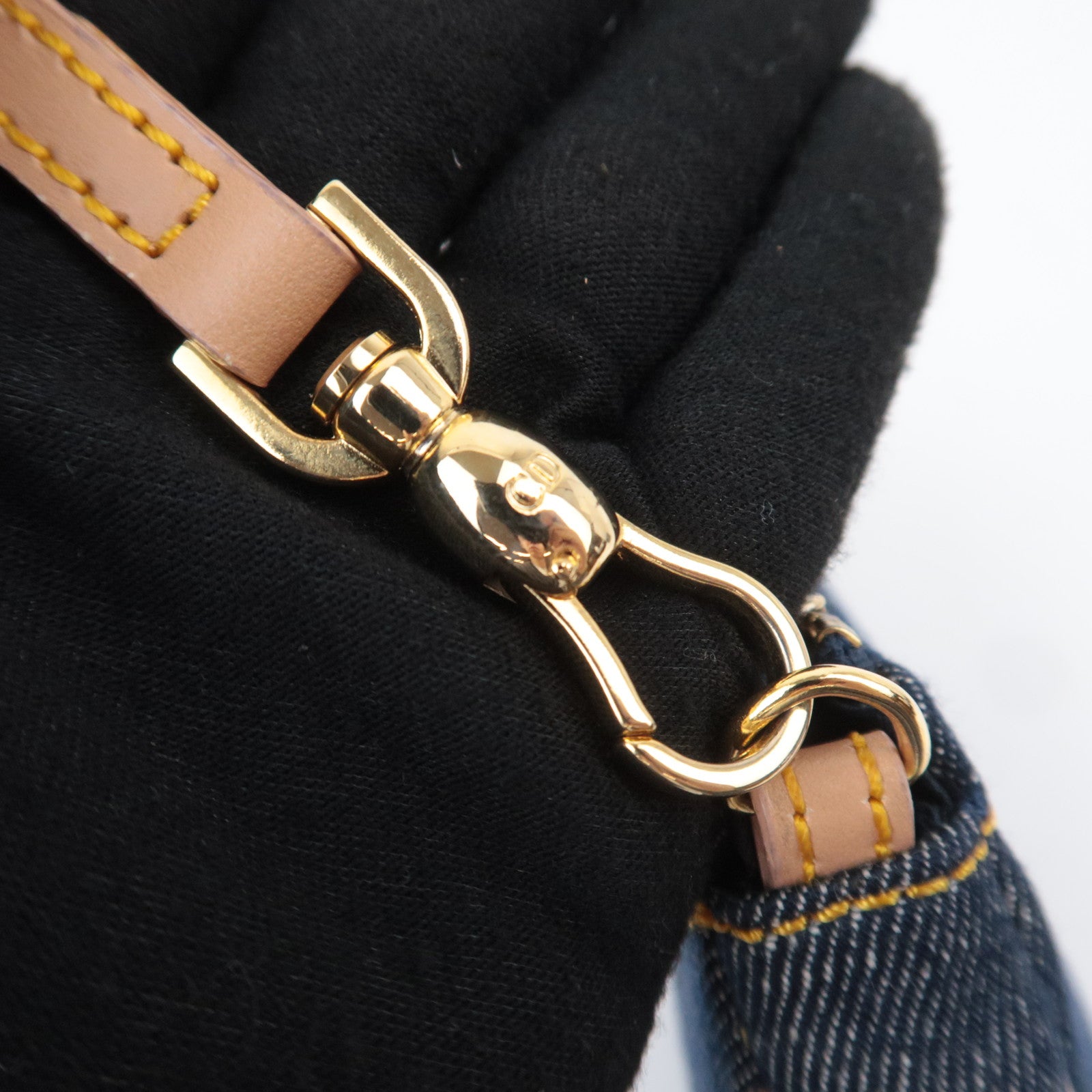 Christian Dior Denim Saddle Bag Navy
