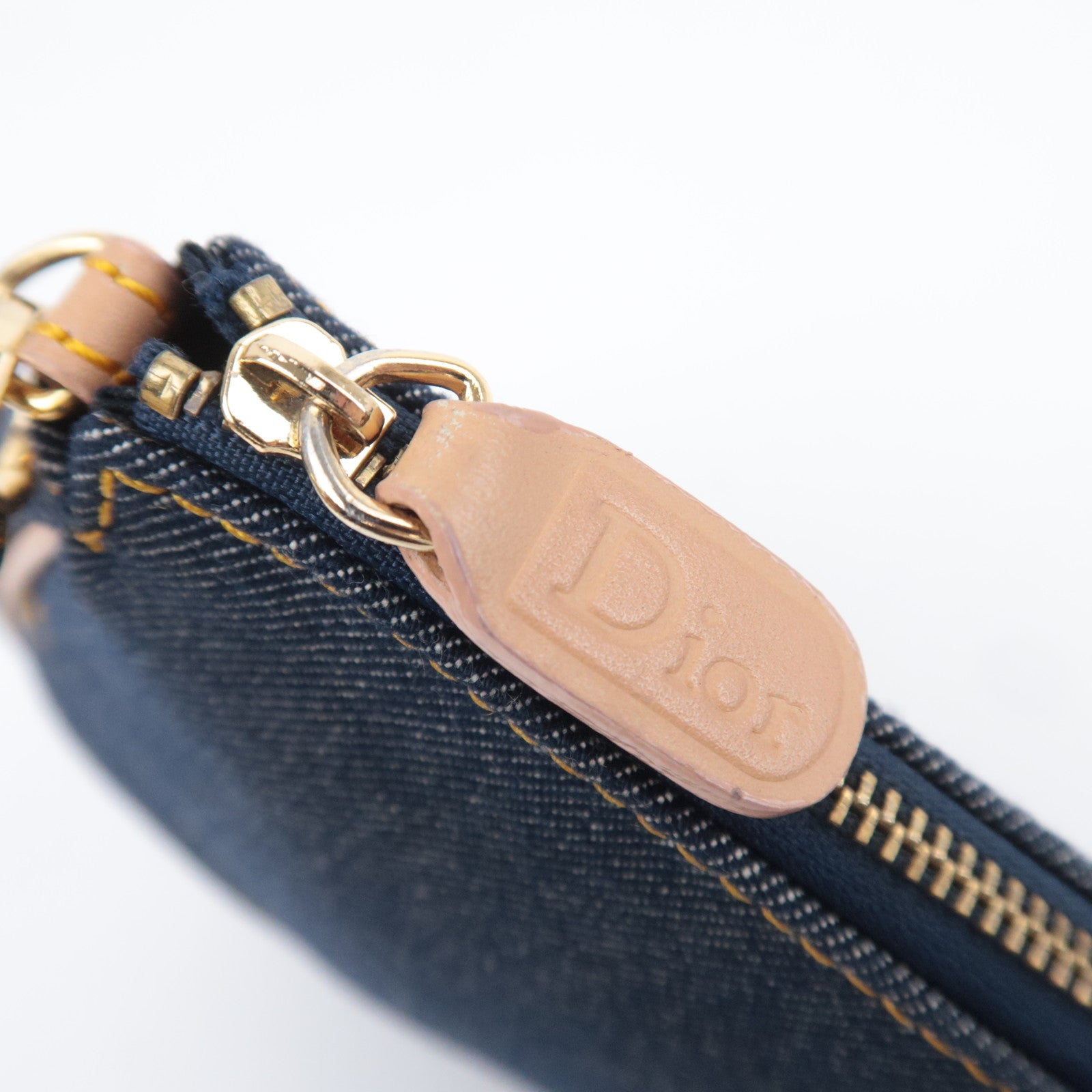 Christian Dior Denim Saddle Bag Navy