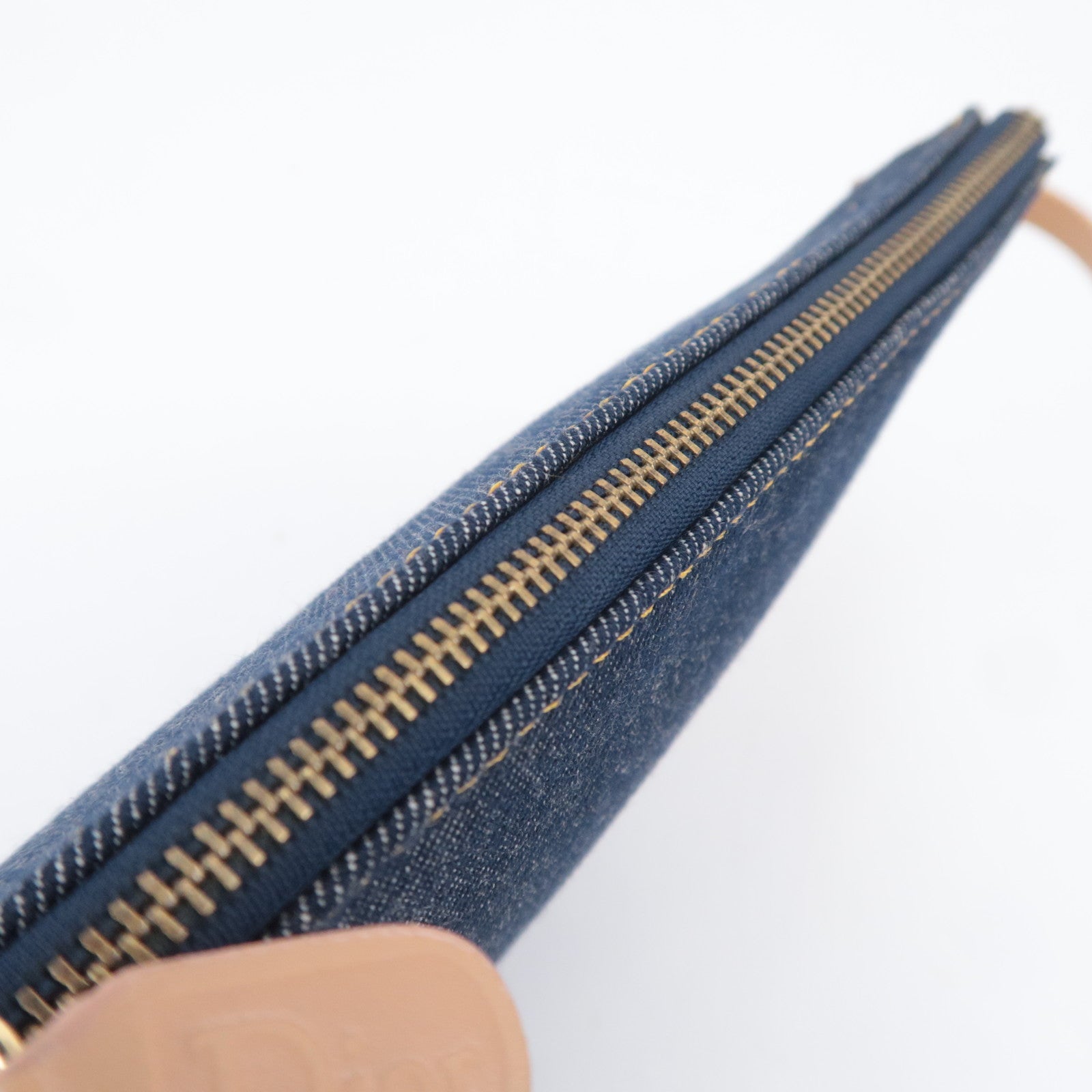 Christian Dior Denim Saddle Bag Navy