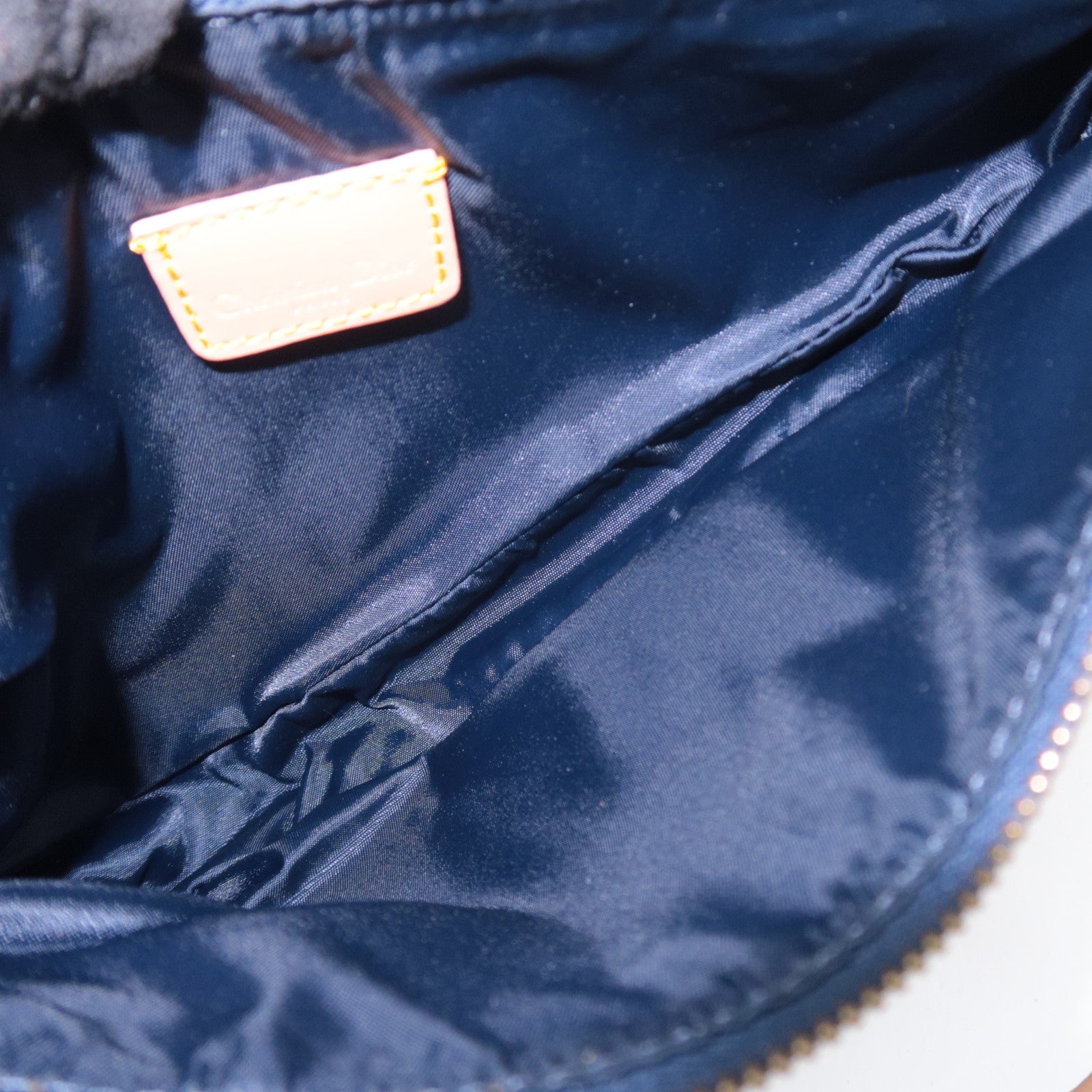 Christian Dior Denim Saddle Bag Navy