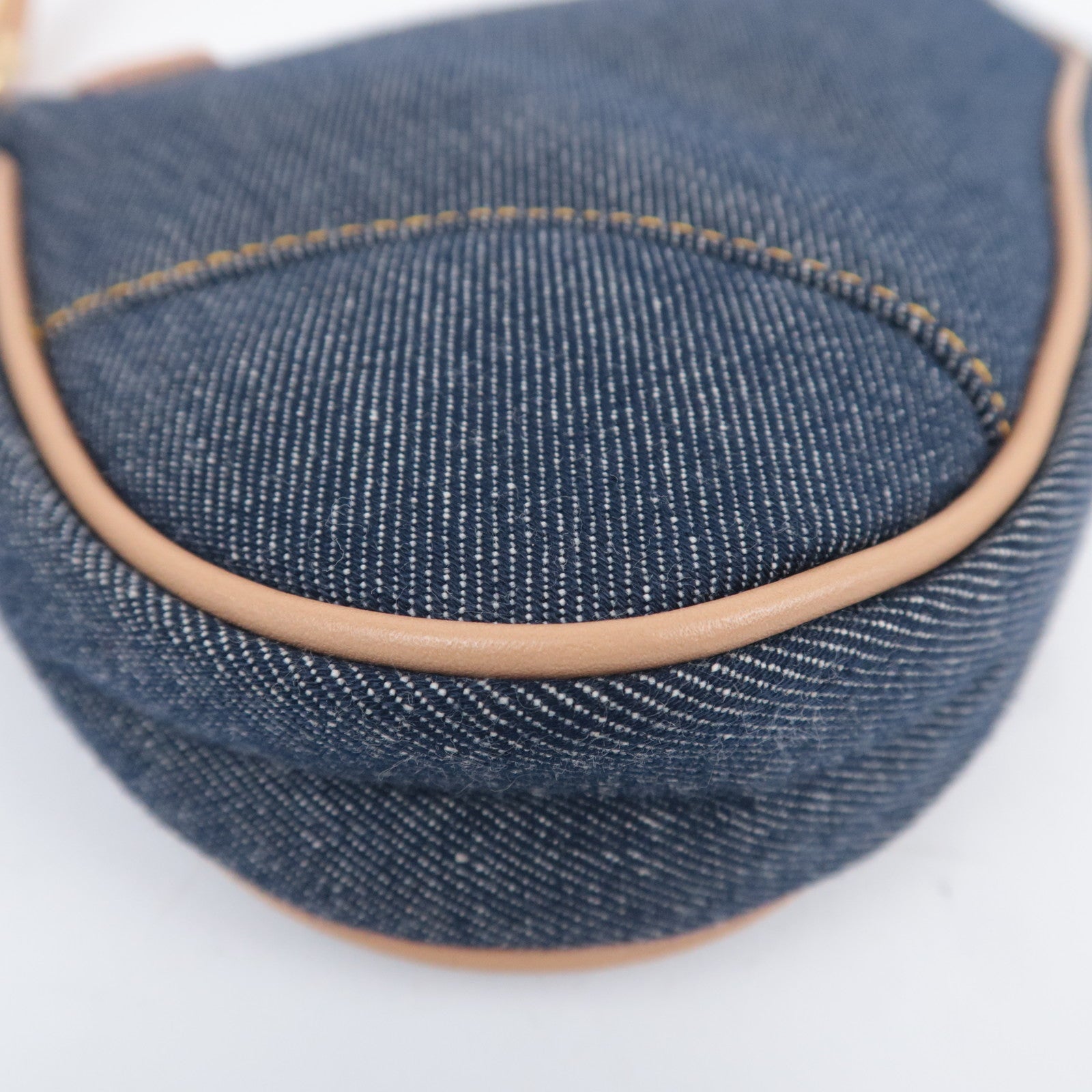 Christian Dior Denim Saddle Bag Navy