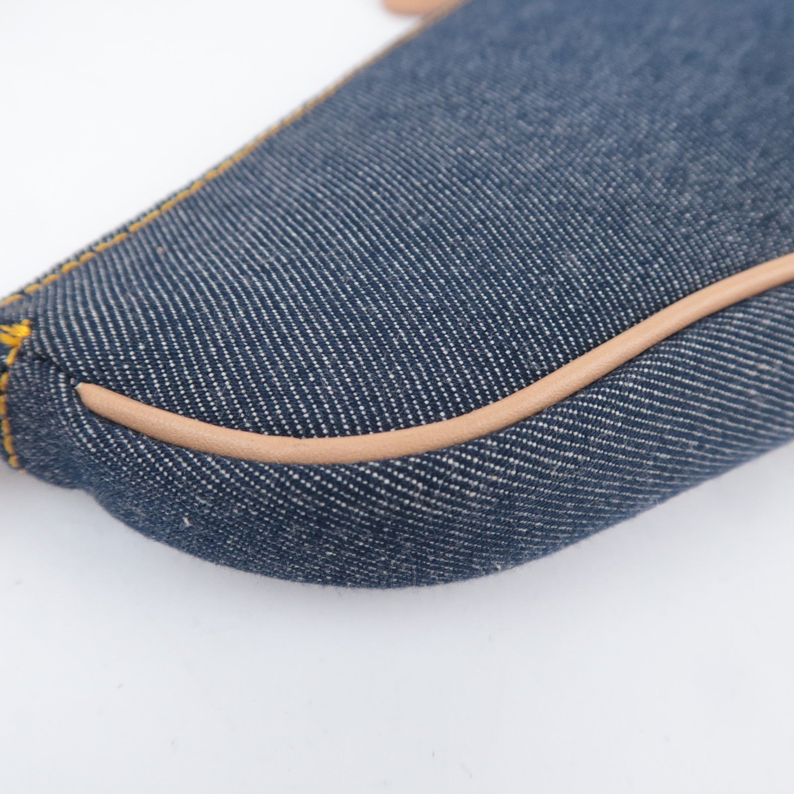 Christian Dior Denim Saddle Bag Navy