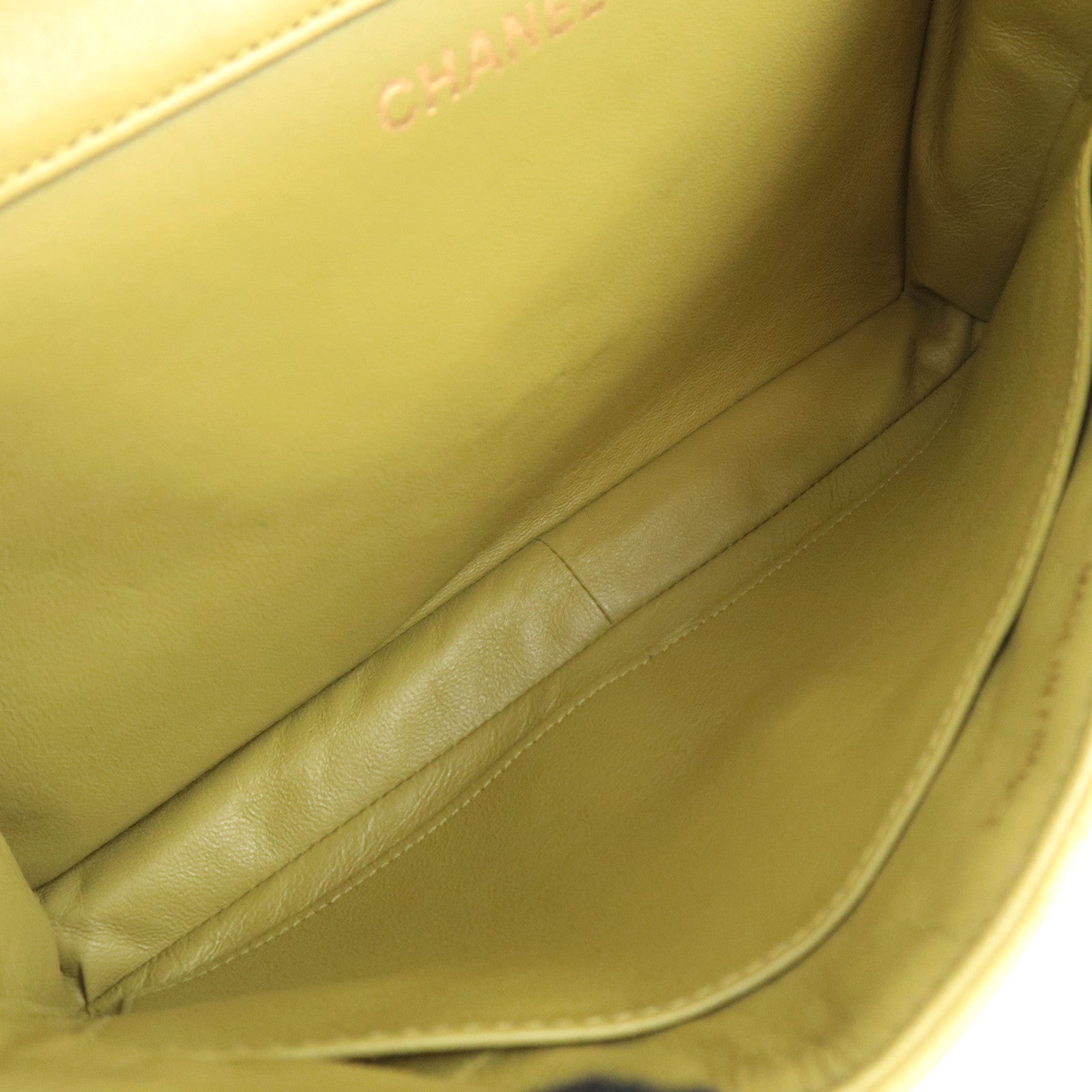 CHANEL Classic Double Flap Bag Lambskin Lime Green