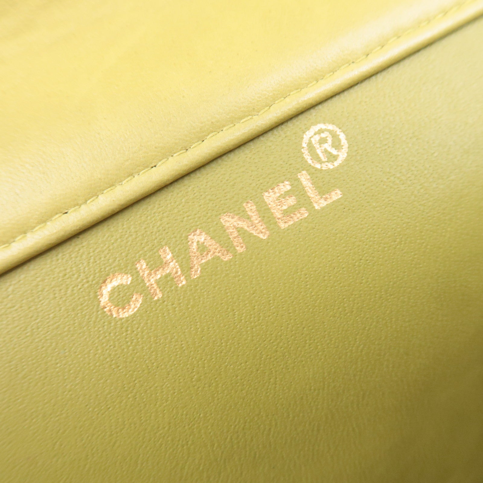 CHANEL Classic Double Flap Bag Lambskin Lime Green