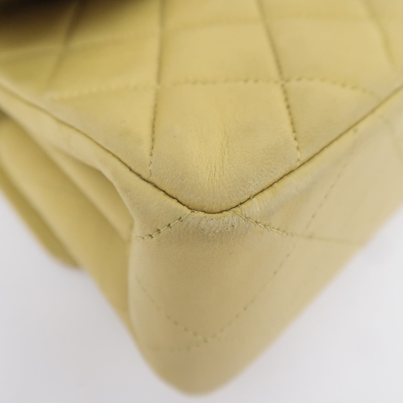 CHANEL Classic Double Flap Bag Lambskin Lime Green