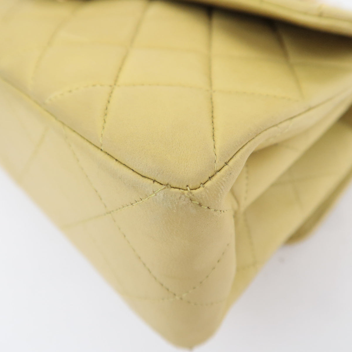 CHANEL Classic Double Flap Bag Lambskin Lime Green