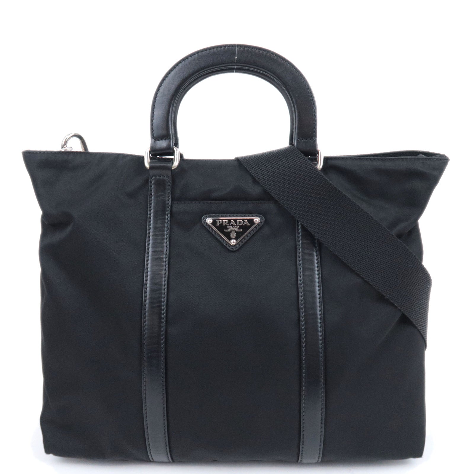 PRADA 2Way Nylon Handbag Black92082