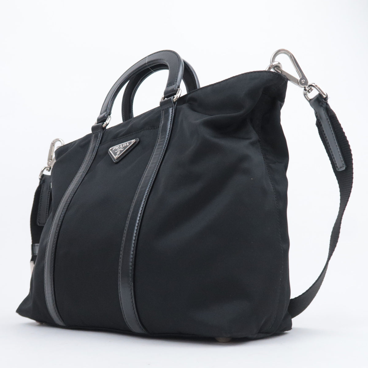 PRADA 2Way Nylon Handbag Black