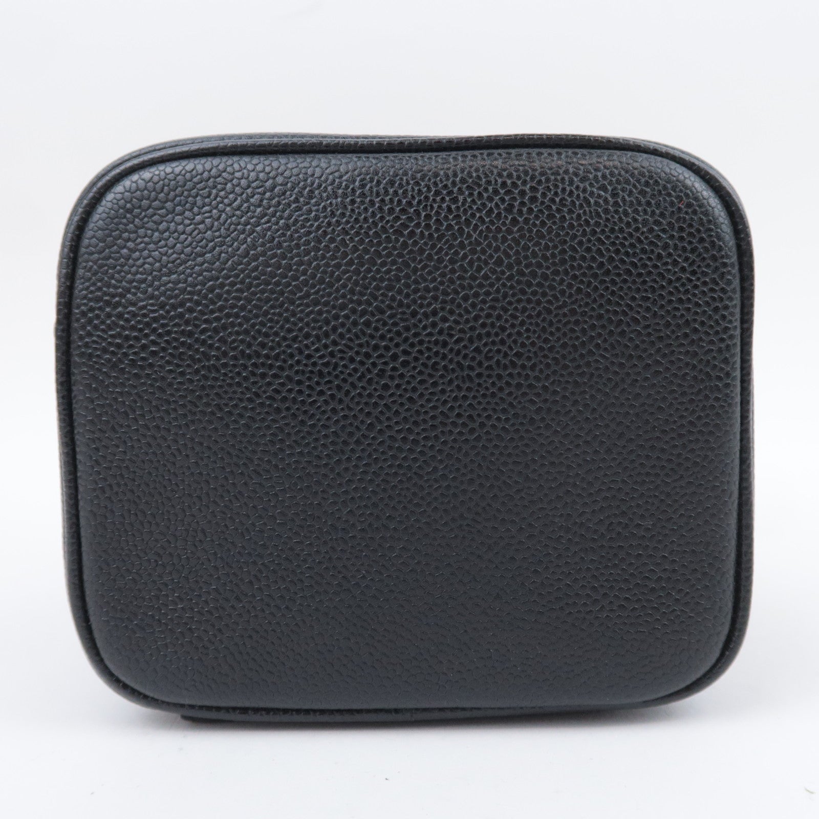 CHANEL Coco Mark Caviar skin Vanity Bag Black A01998