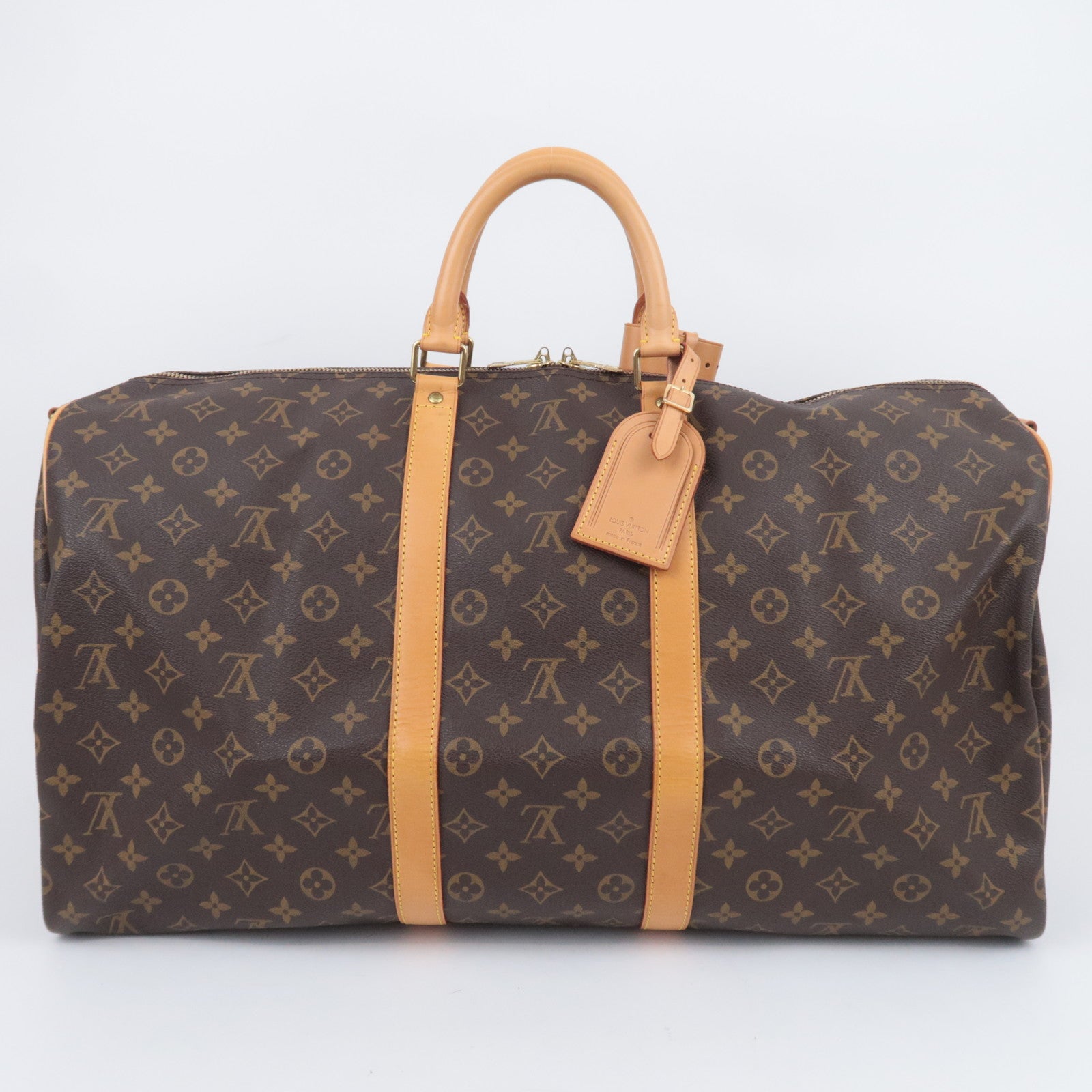 Louis Vuitton Monogram Keepall Bandouliere 55 Travel Bag M41414